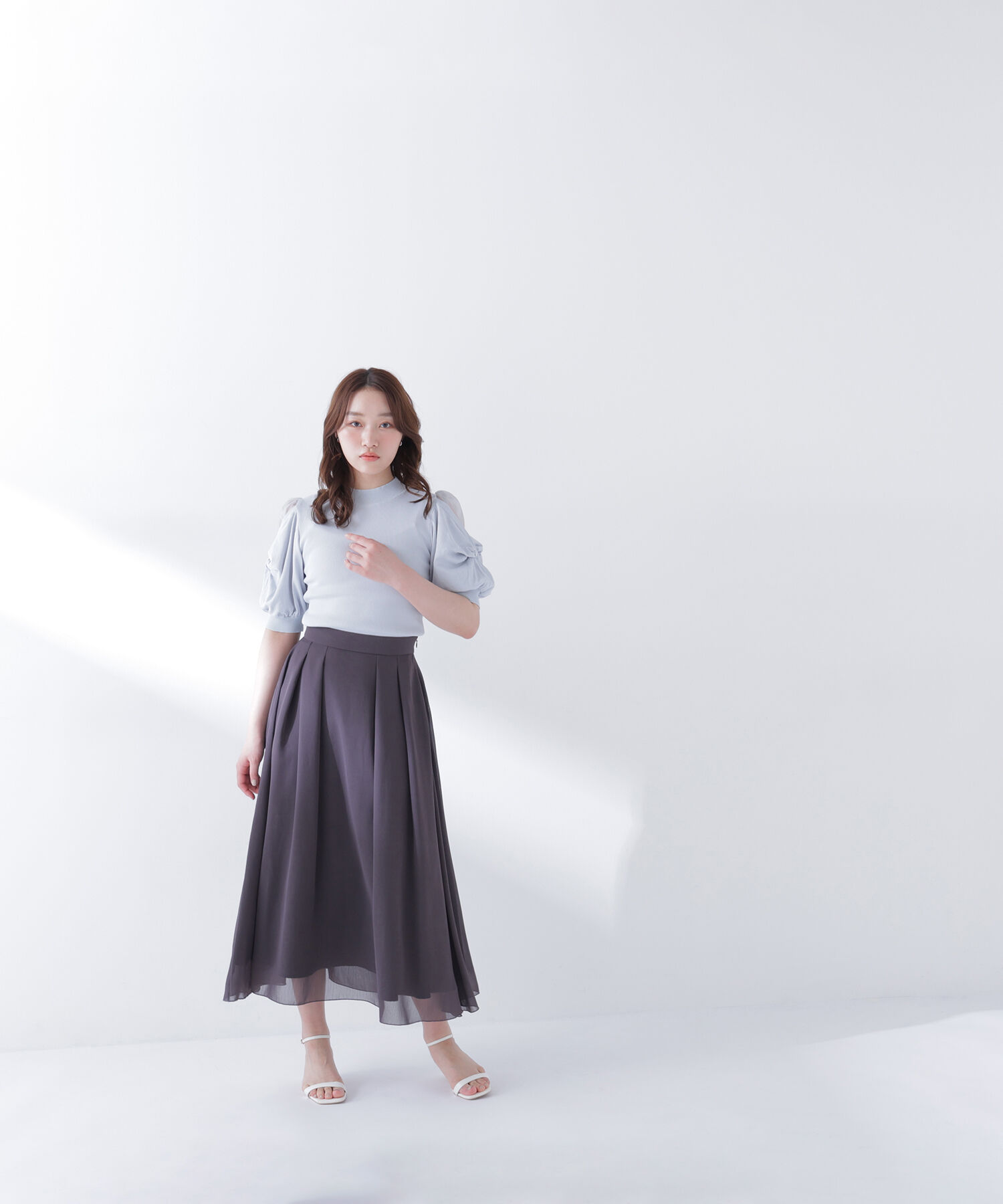  「シアーツイストスリーブニット」|ニット・セーター|