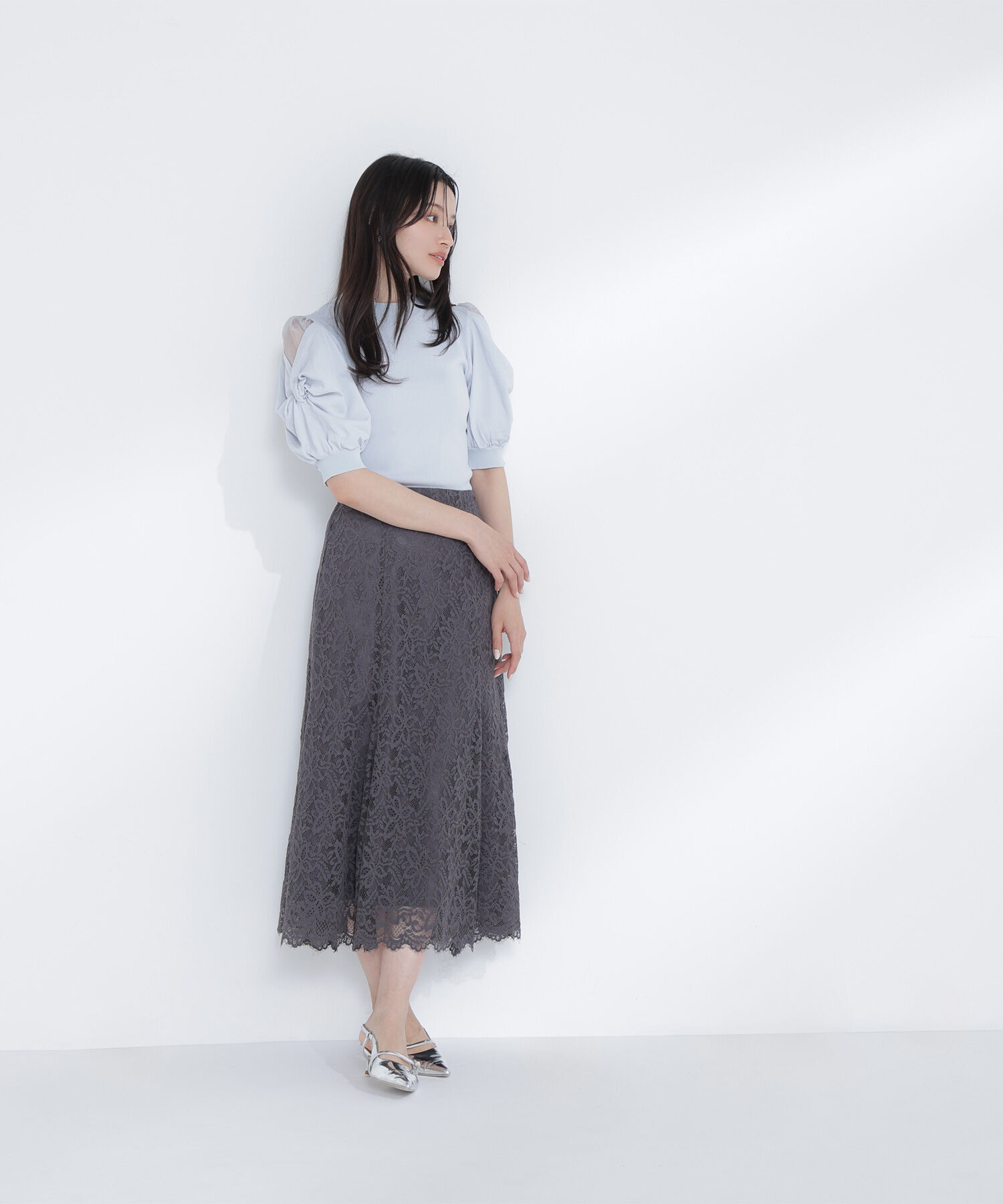  「シアーツイストスリーブニット」|ニット・セーター|