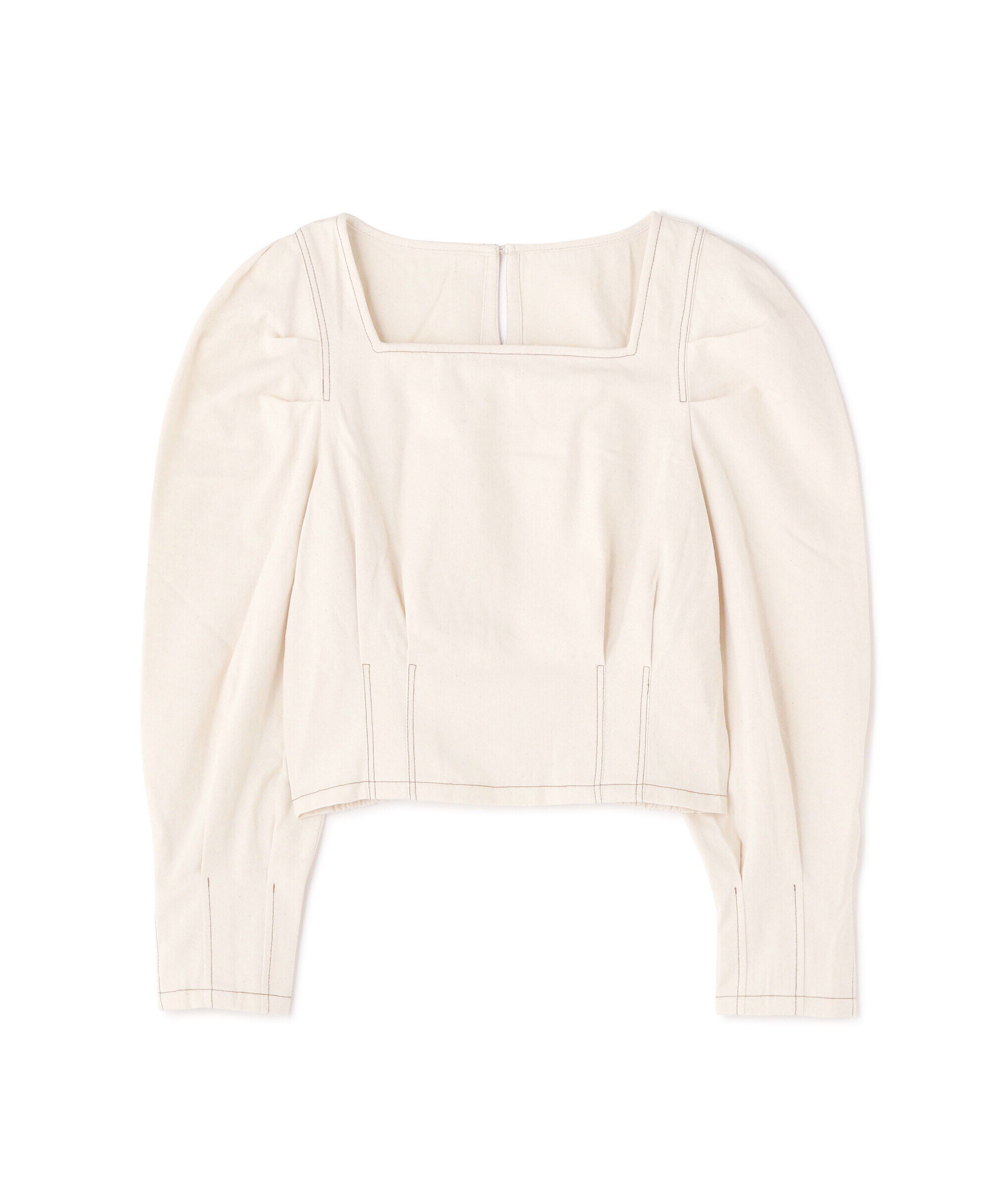  「スクエアネックボリュームスリーブ長袖ブラウス」|シャツ・ブラウス|