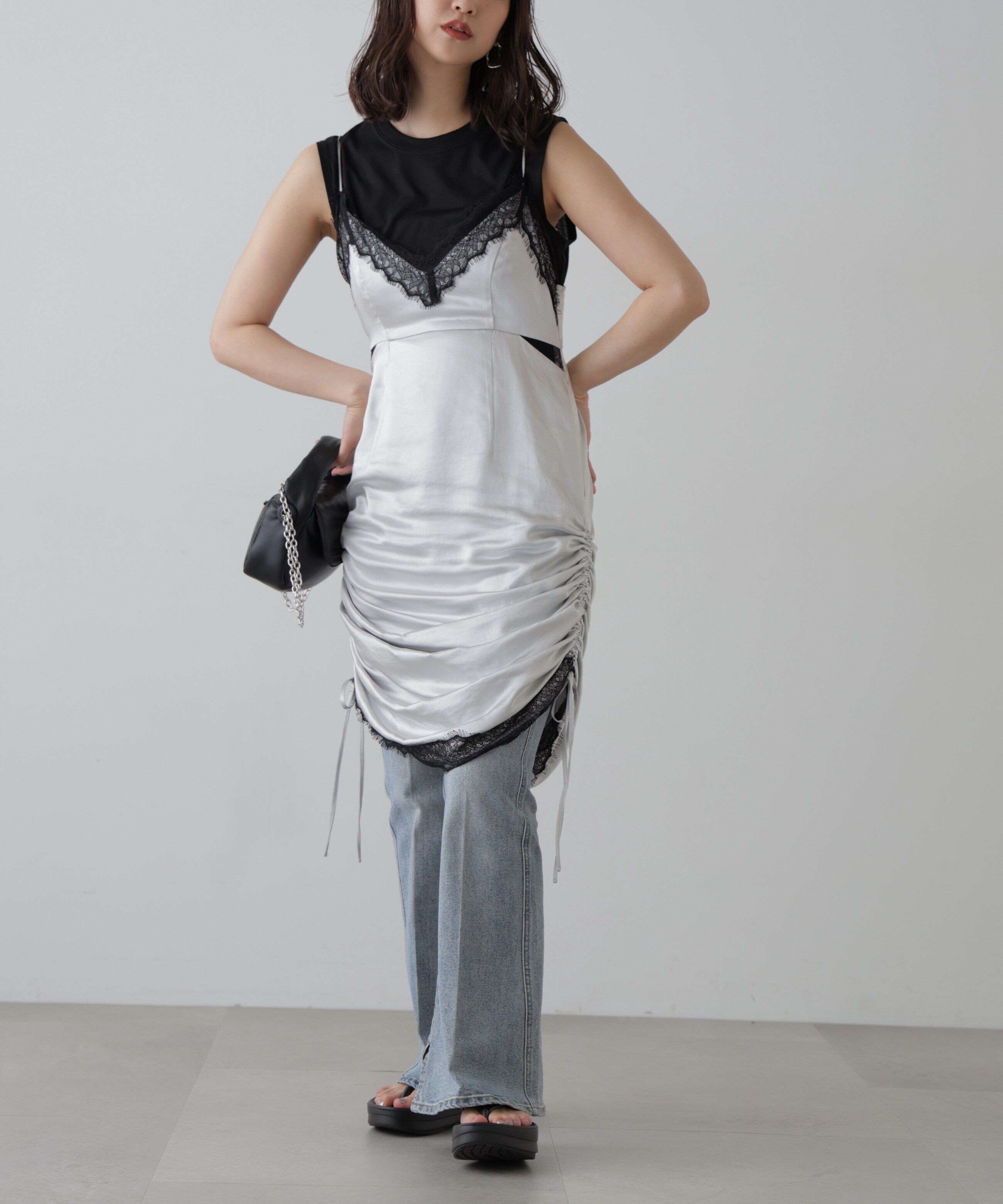  「サイドスリットタンクトップ」|Tシャツ・カットソー|