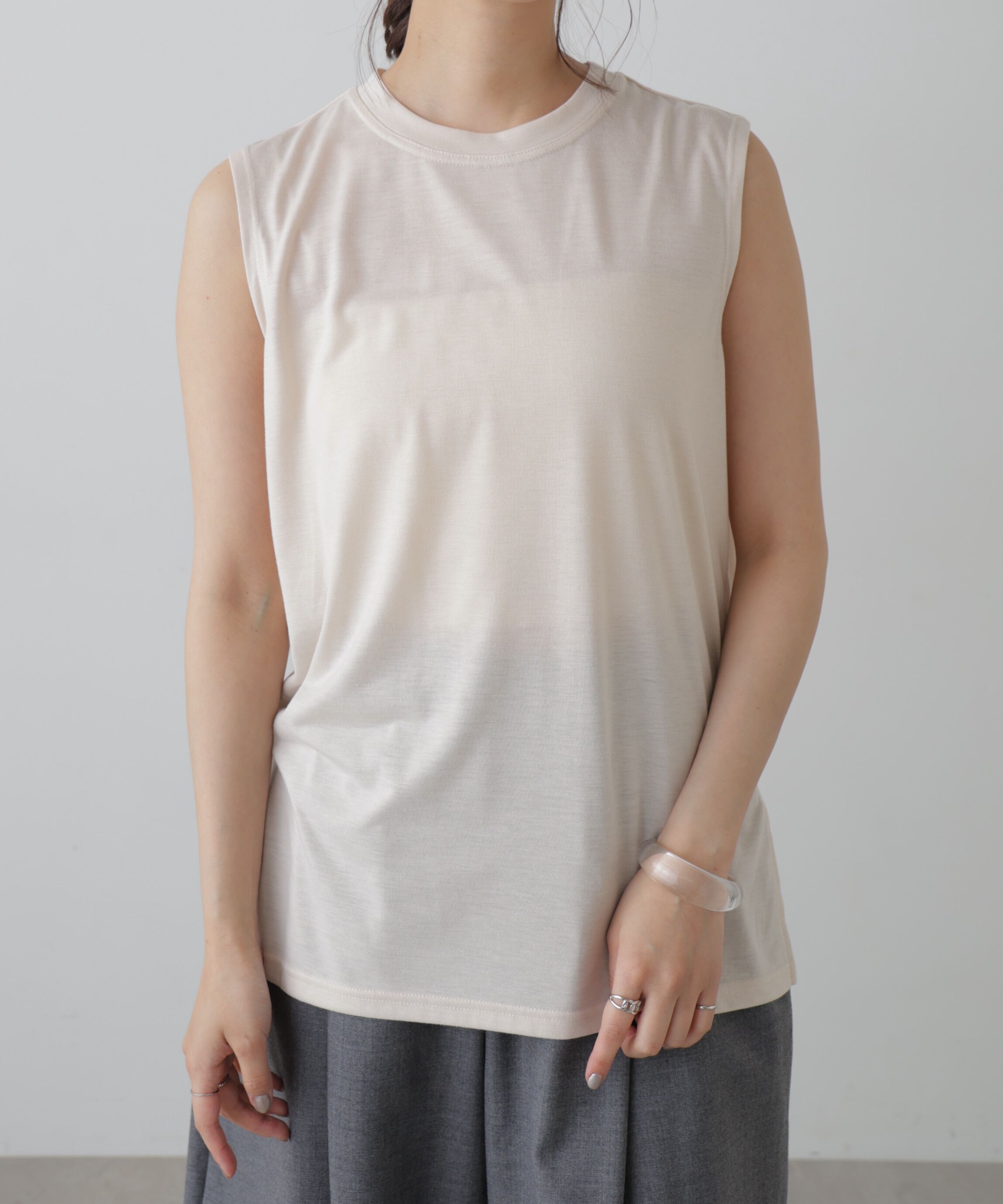  「サイドスリットタンクトップ」|Tシャツ・カットソー|