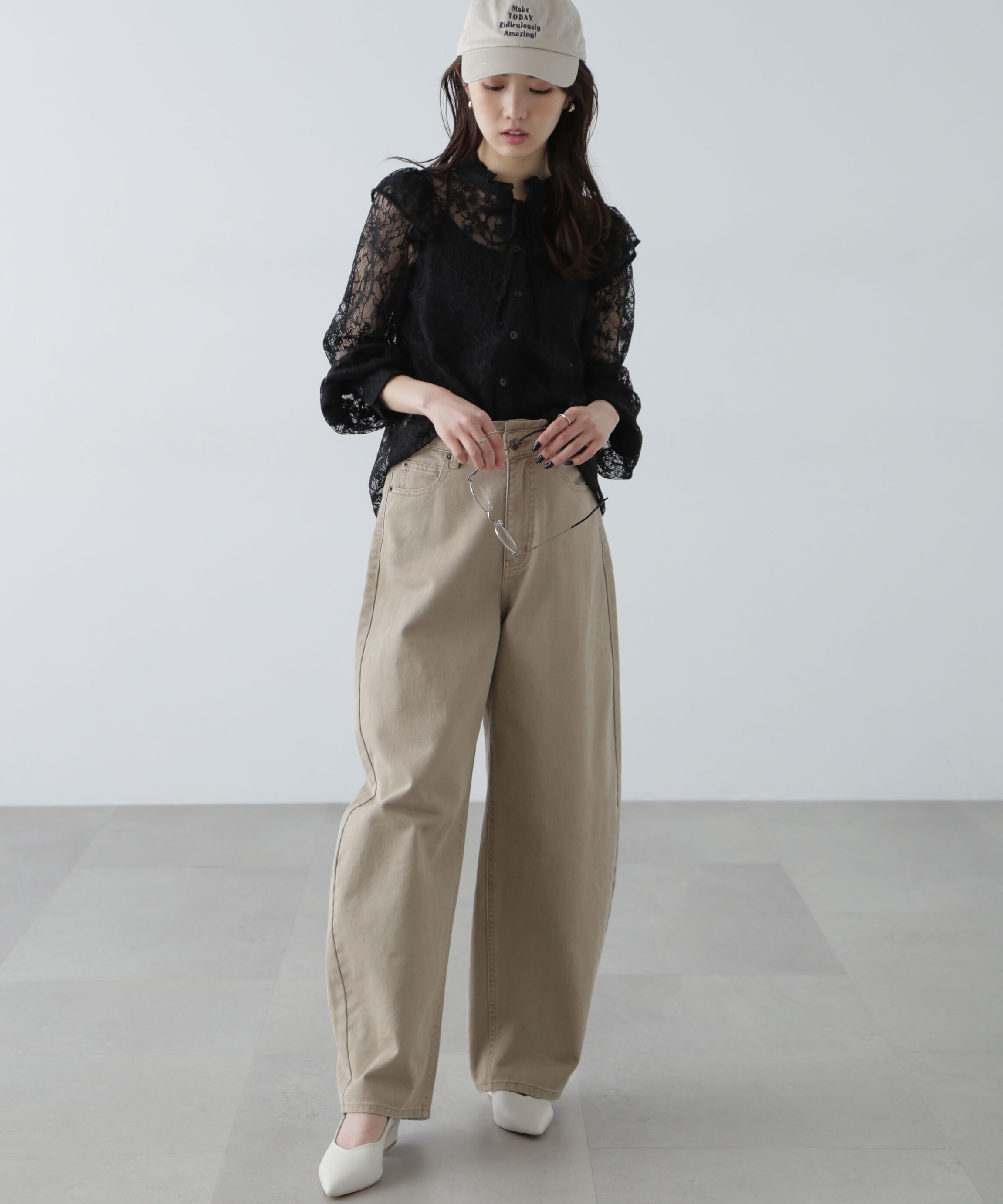  「スタンドフリルブラウス」|シャツ・ブラウス|