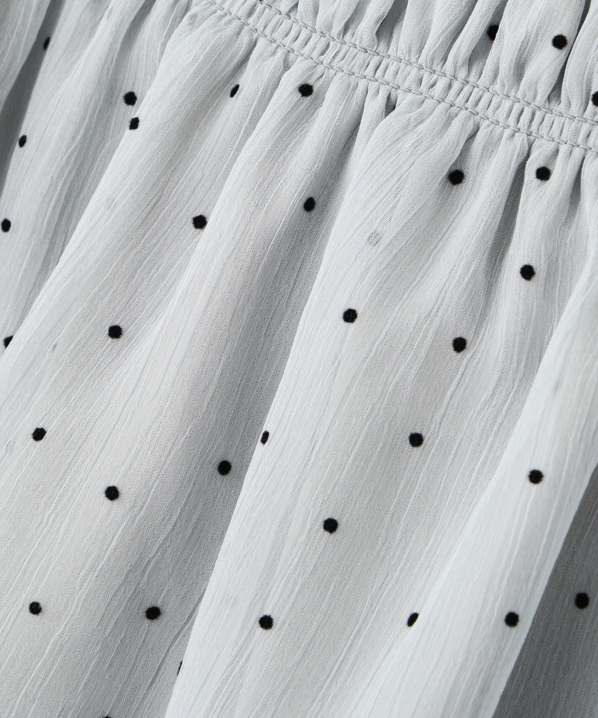  「フロッキードットシャーリングペプラムブラウス」|シャツ・ブラウス|