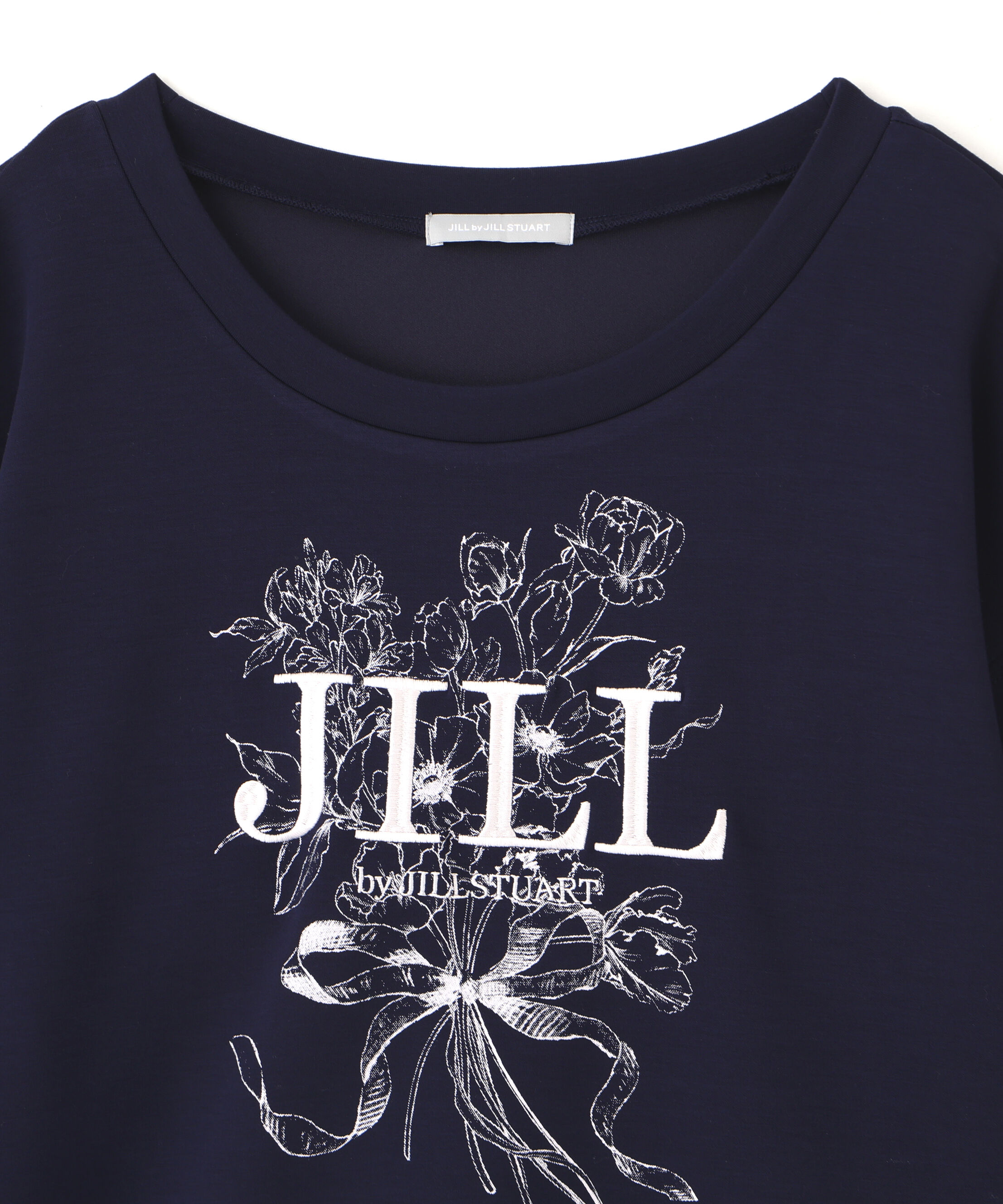  「リボンブーケロゴ刺繍スウェット」|Tシャツ・カットソー|