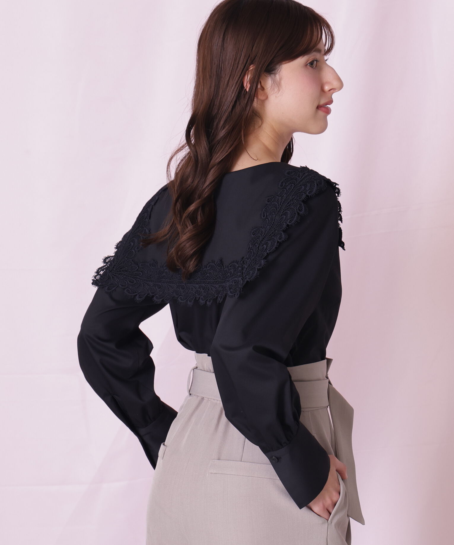  「レースセーラーカラーブラウス」|シャツ・ブラウス|