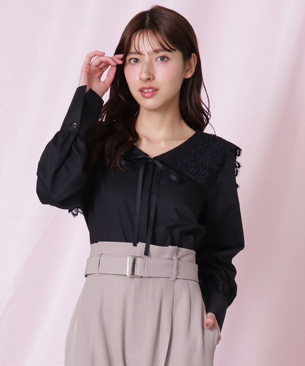  「レースセーラーカラーブラウス」|シャツ・ブラウス|