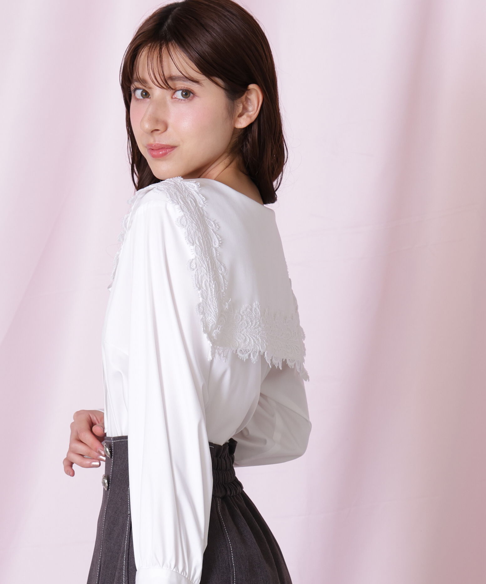  「レースセーラーカラーブラウス」|シャツ・ブラウス|