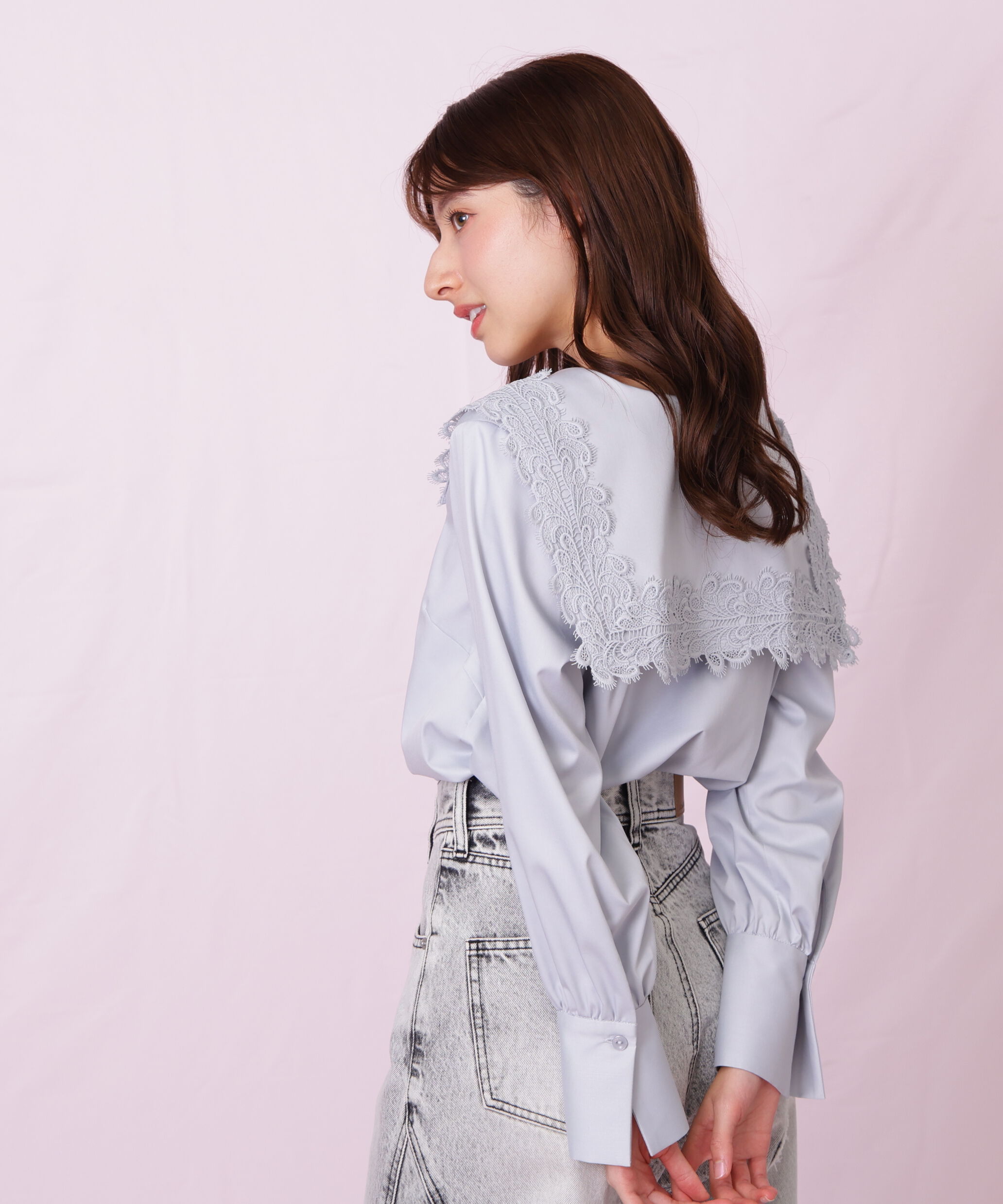  「レースセーラーカラーブラウス」|シャツ・ブラウス|