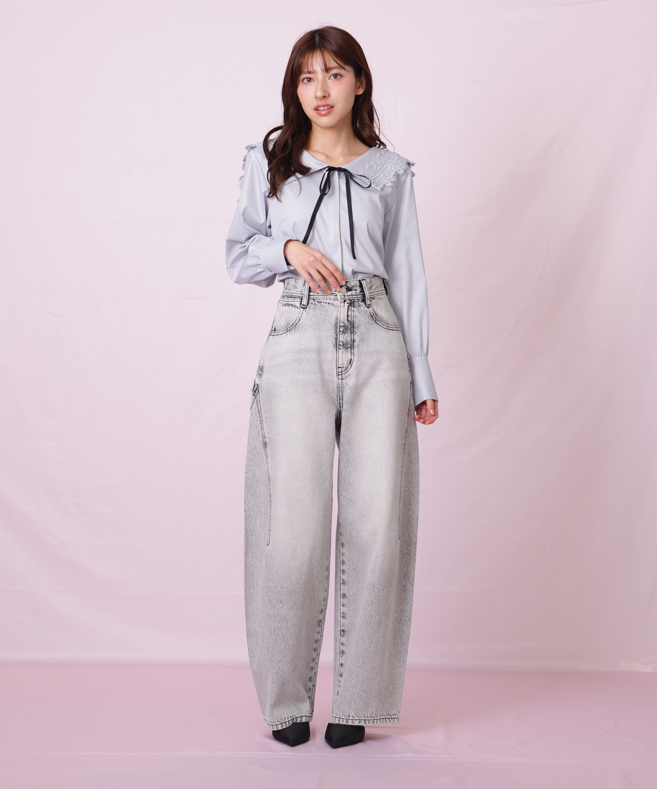  「レースセーラーカラーブラウス」|シャツ・ブラウス|