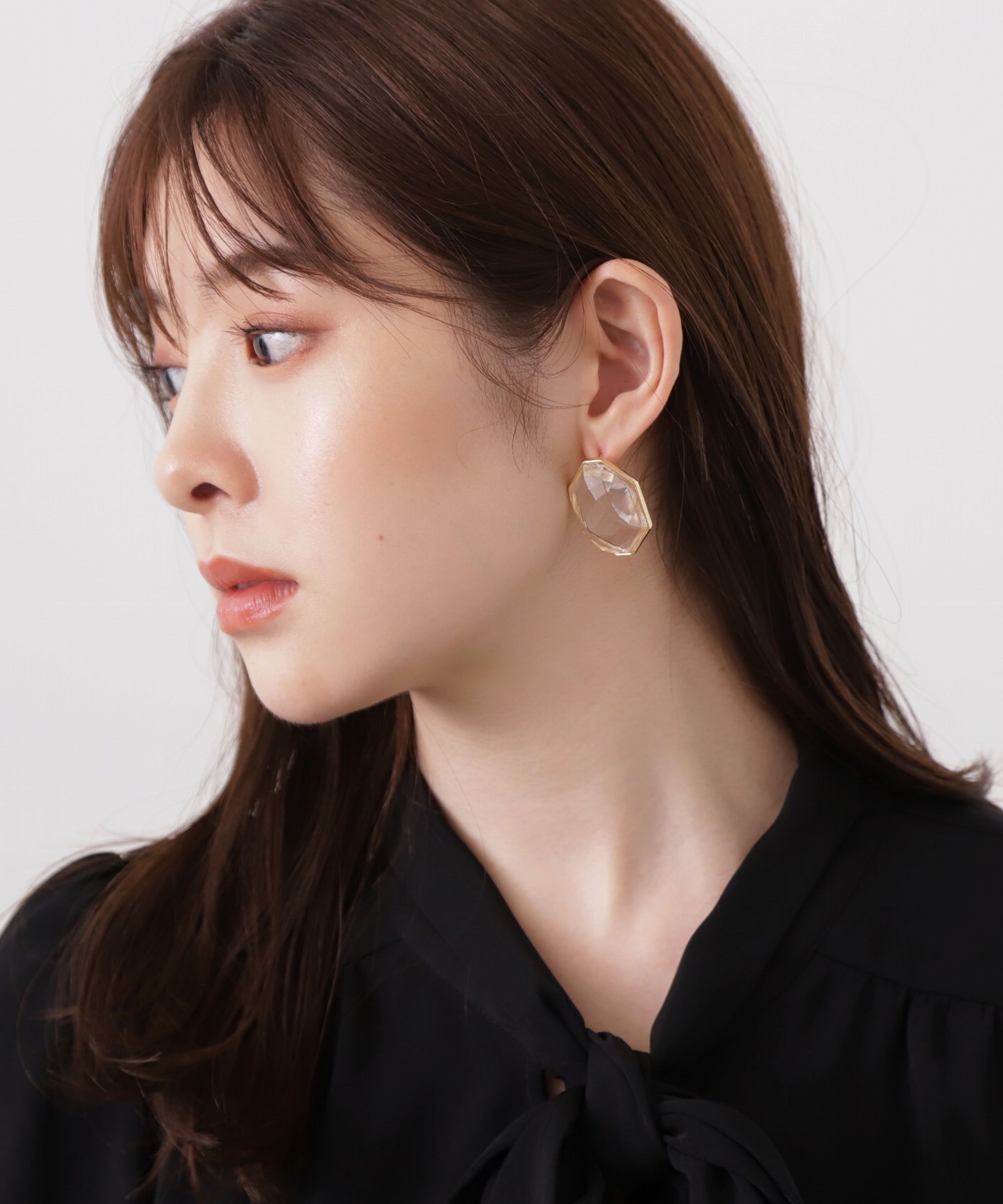 PROPORTION BODY DRESSING「ゴールドフレームピアス」|その他|クリアゴール