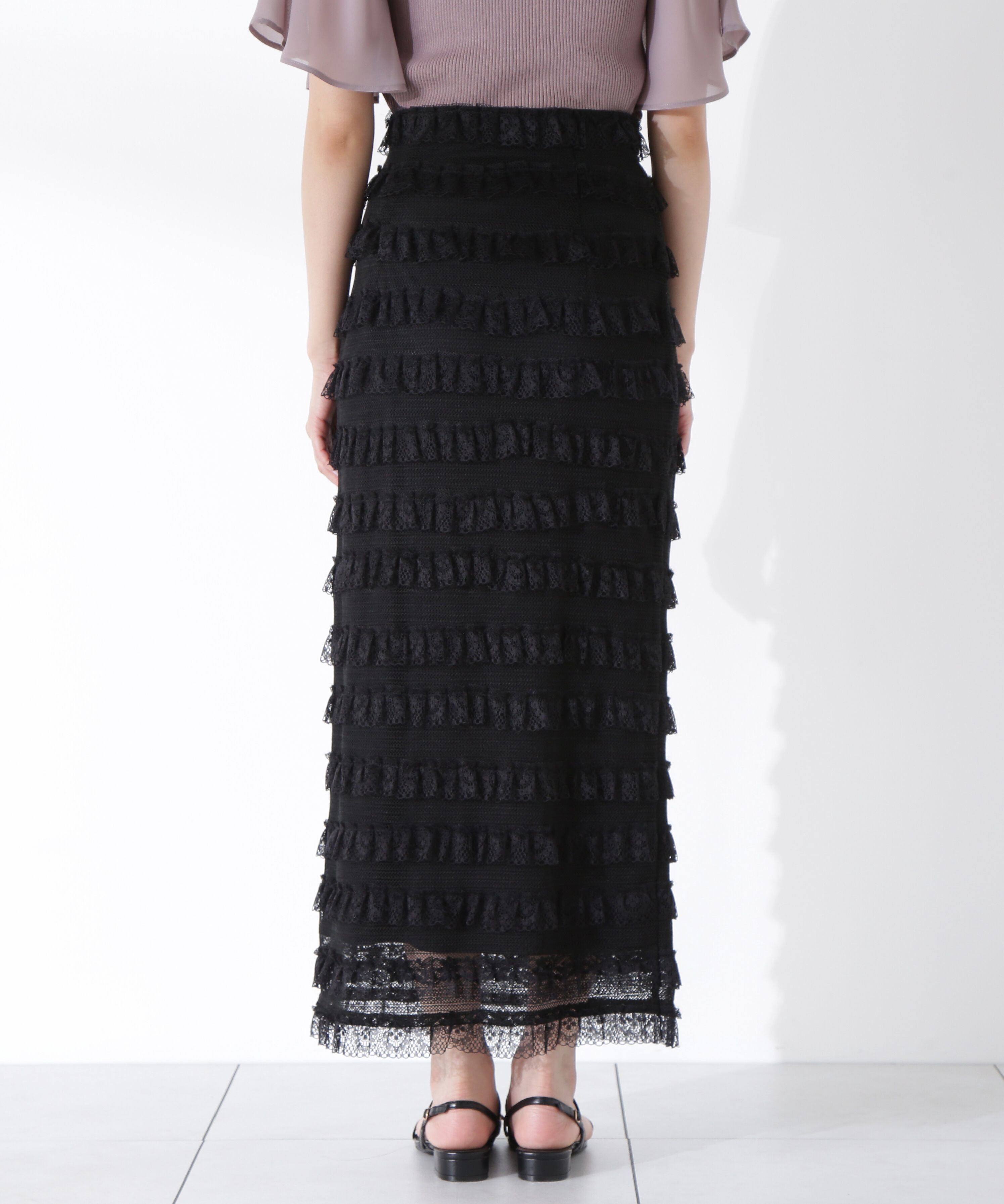 PROPORTION BODY DRESSING「レースフリルタイトスカート」|スカート|