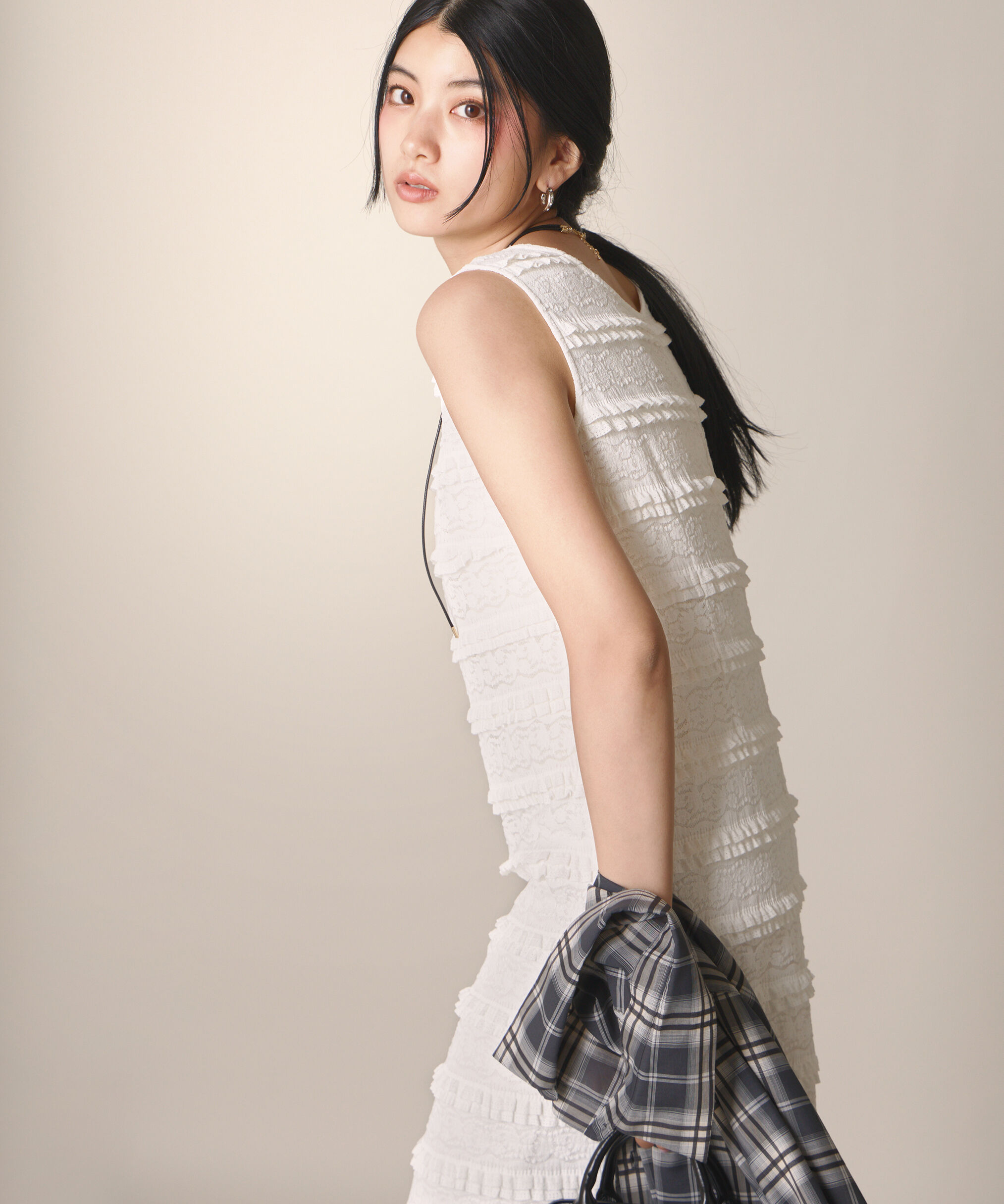 PROPORTION BODY DRESSING「カットレースノースリーブワンピース」|ワンピース|