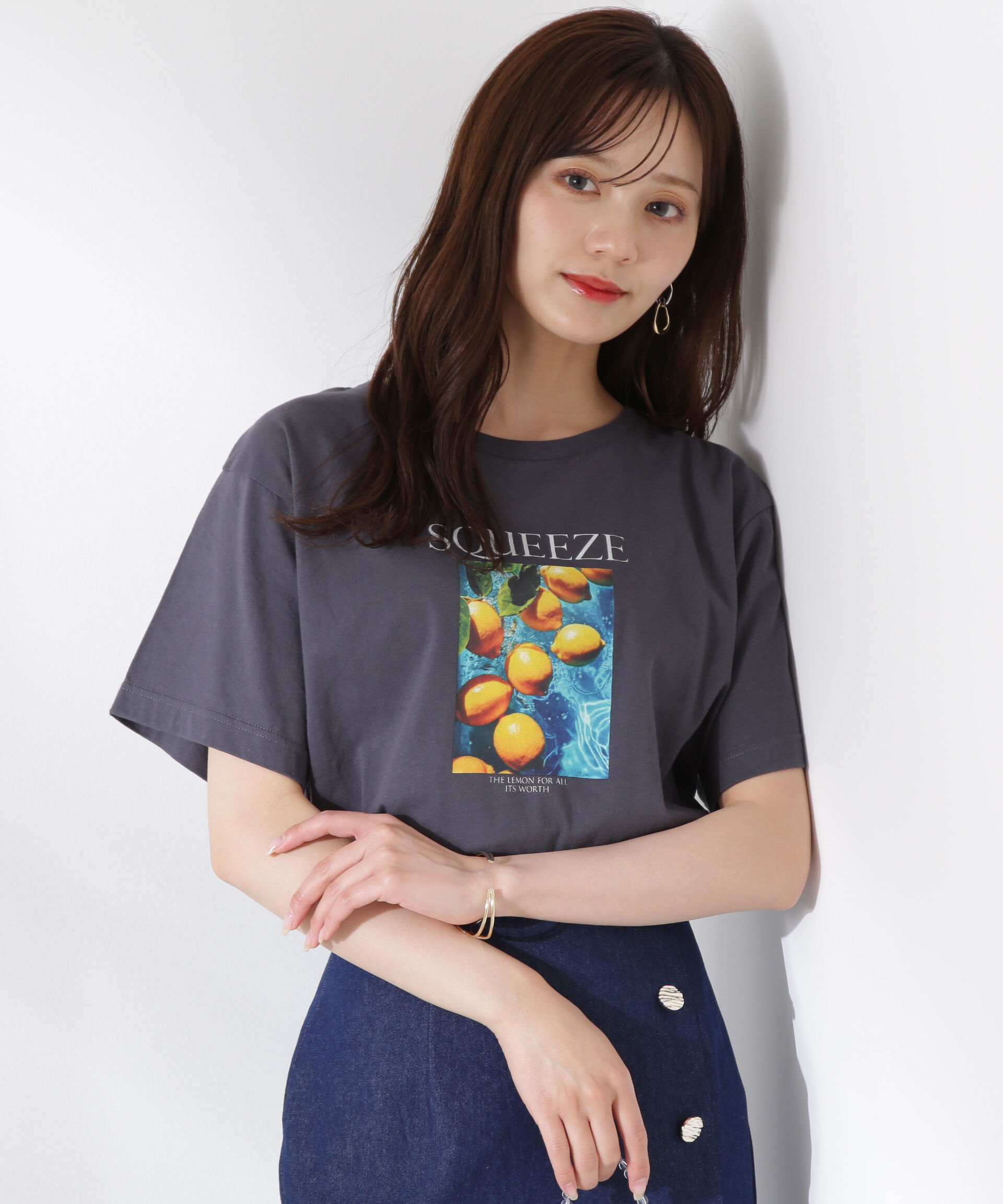 PROPORTION BODY DRESSING「プリントTシャツ」|Tシャツ・カットソー|チャコール2