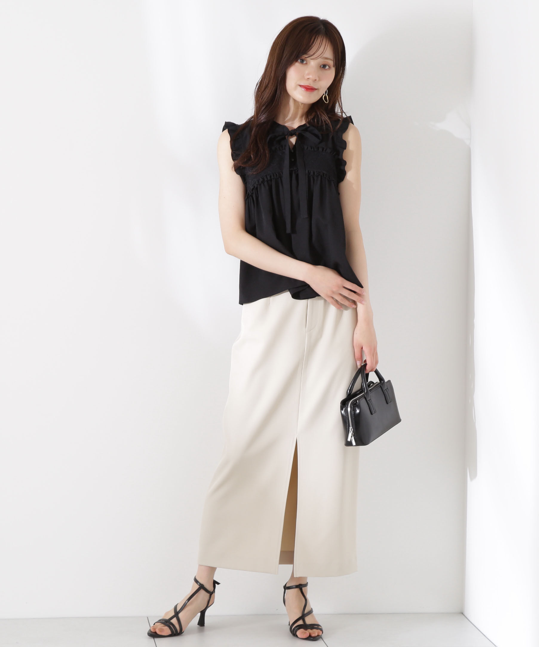 PROPORTION BODY DRESSING「レースドッキングボウタイブラウス」|シャツ・ブラウス|