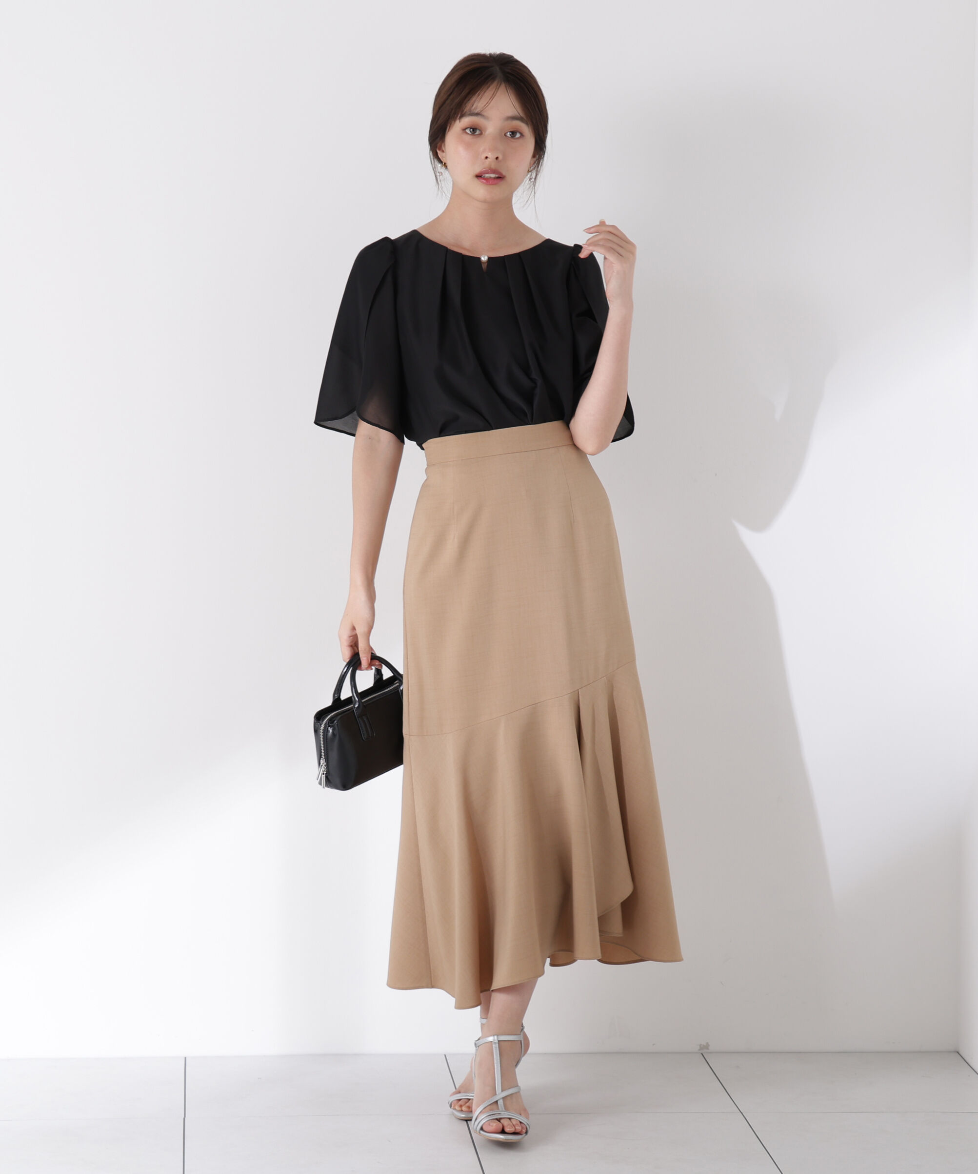 PROPORTION BODY DRESSING「パールポイントフレアスリーブブラウス」|シャツ・ブラウス|