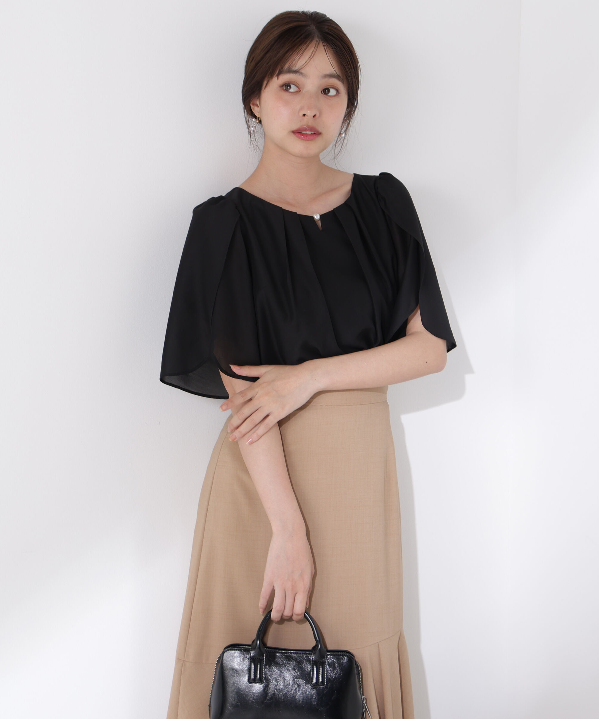 PROPORTION BODY DRESSING「パールポイントフレアスリーブブラウス」|シャツ・ブラウス|