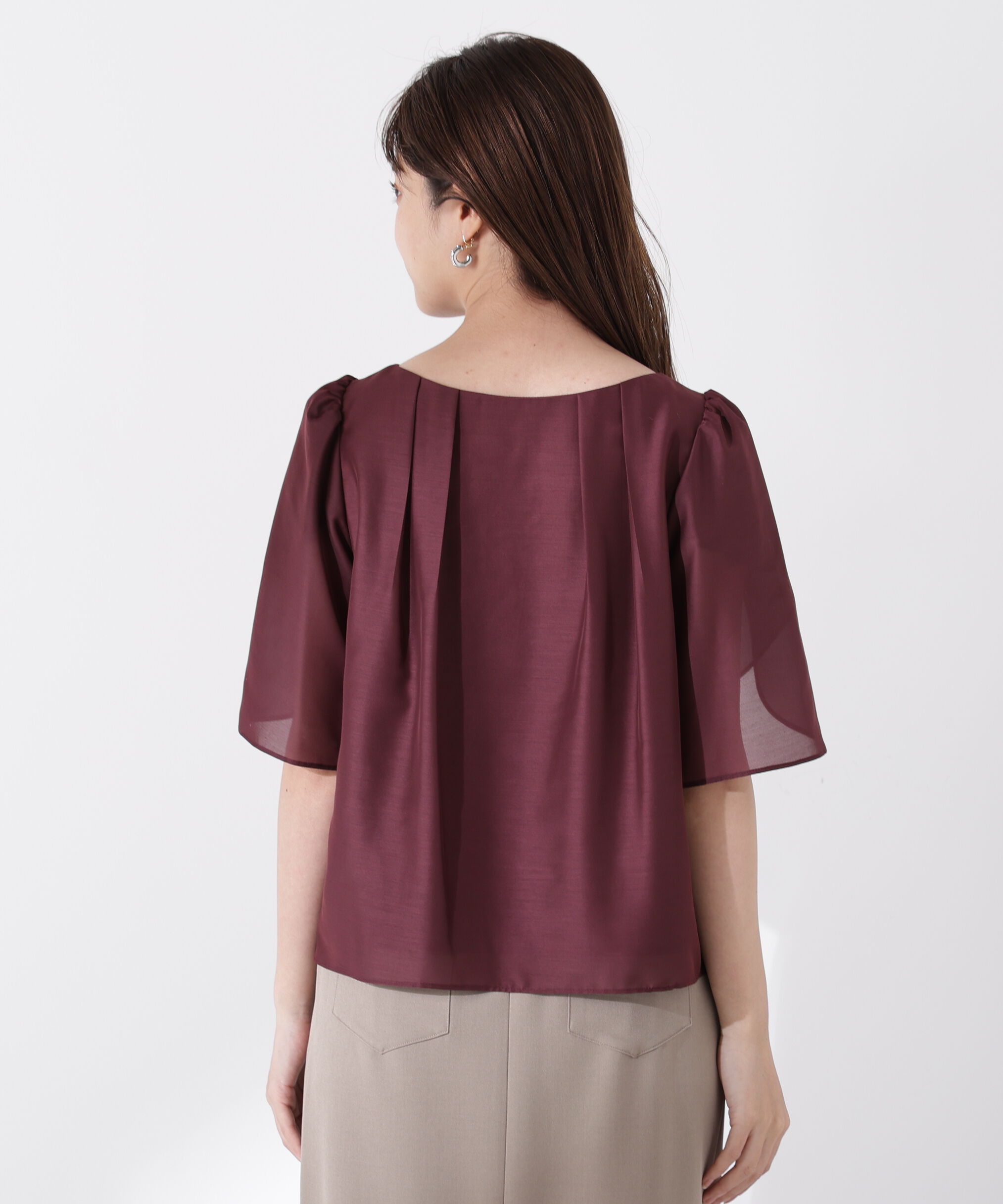 PROPORTION BODY DRESSING「パールポイントフレアスリーブブラウス」|シャツ・ブラウス|