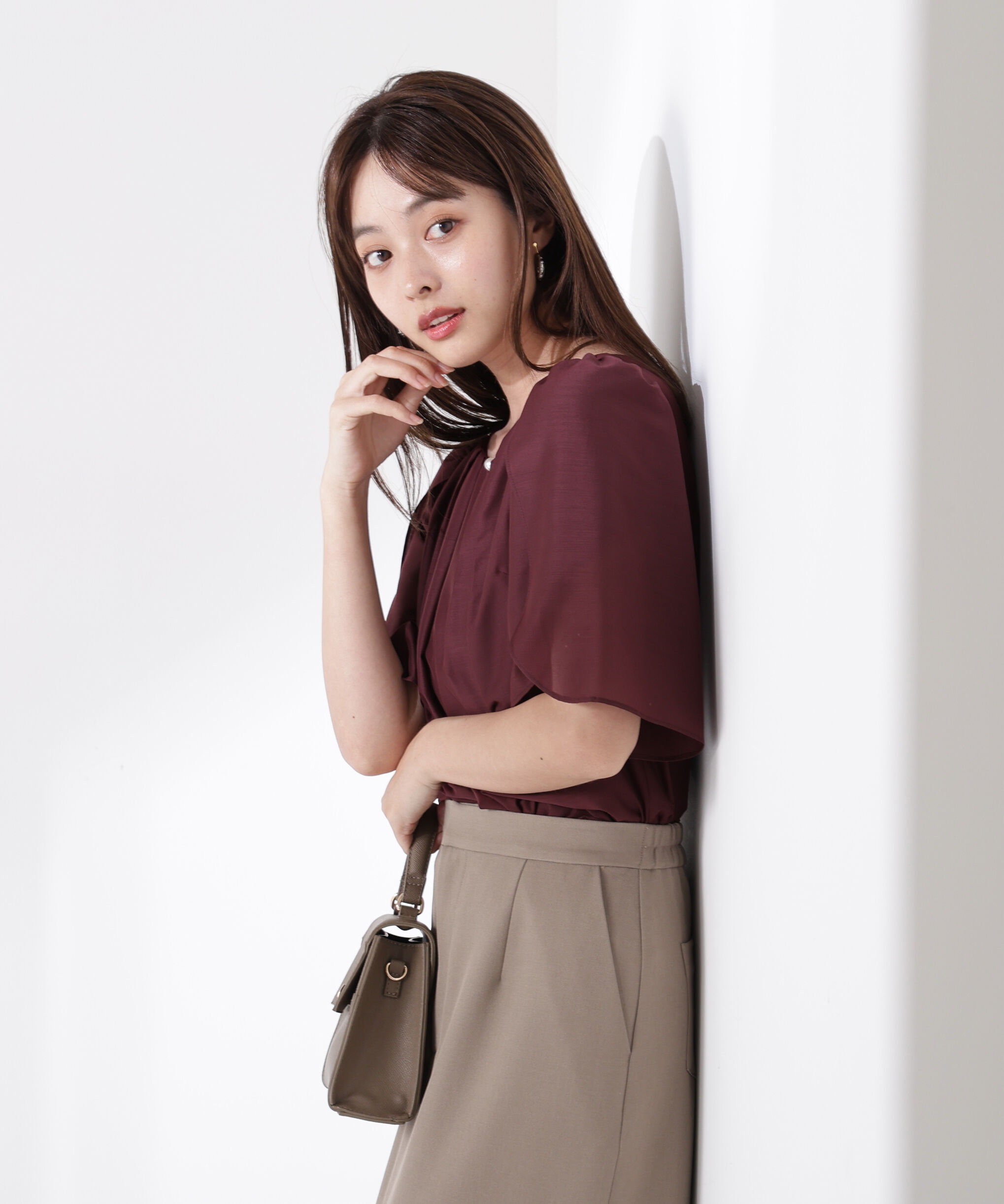 PROPORTION BODY DRESSING「パールポイントフレアスリーブブラウス」|シャツ・ブラウス|