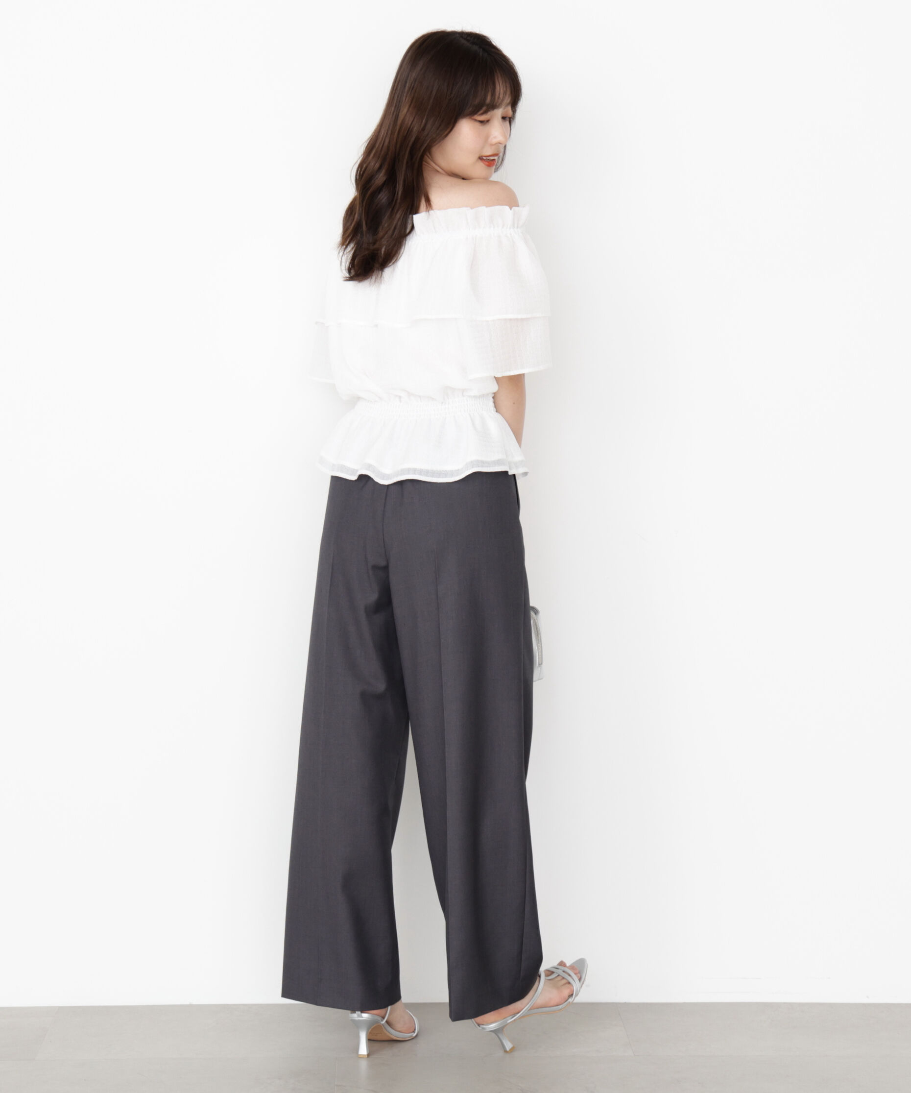 PROPORTION BODY DRESSING「＜ウォッシャブル＞2wayギャザーペプラムブラウス」|シャツ・ブラウス|