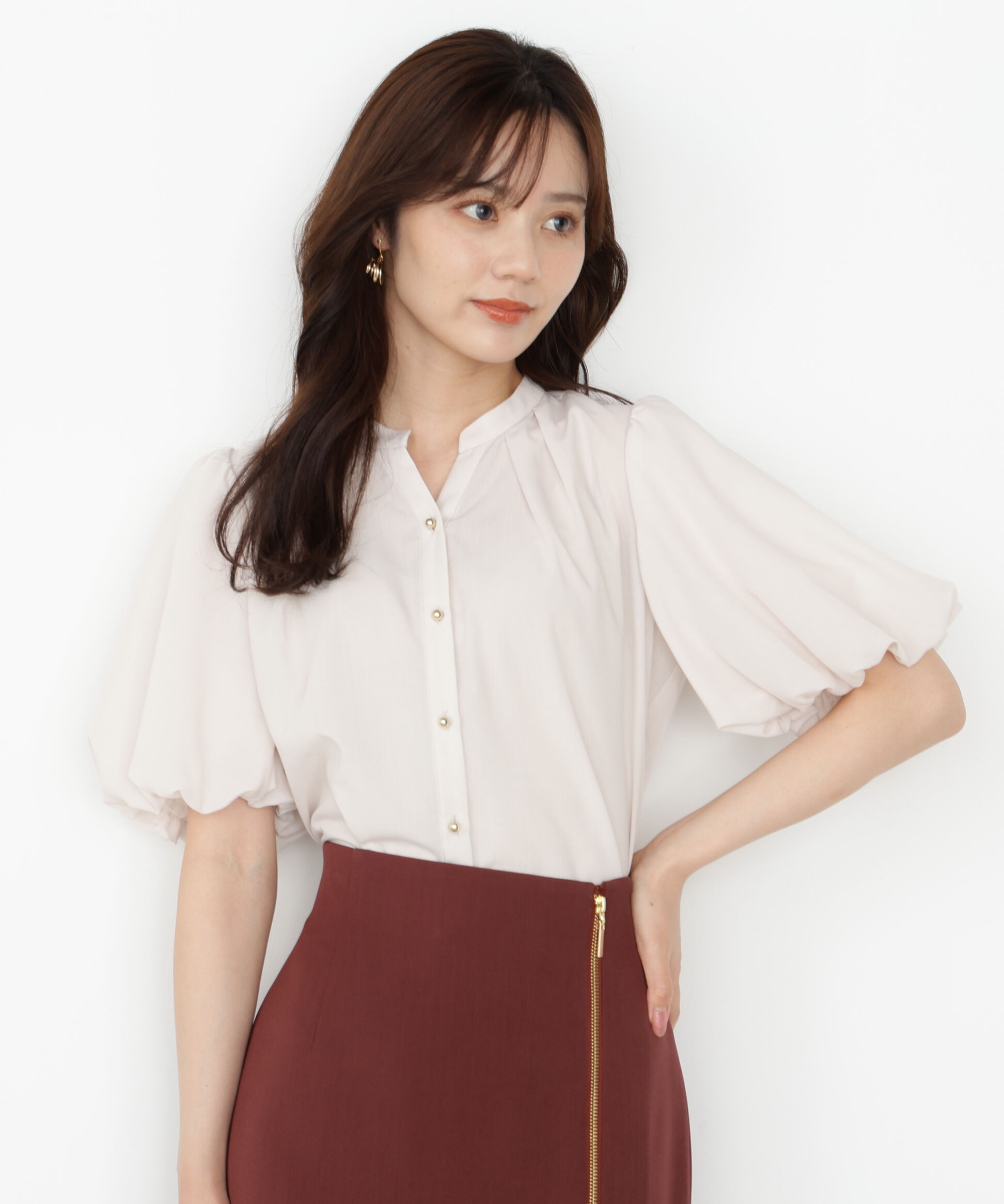 PROPORTION BODY DRESSING「＜ウォッシャブル＞バルーンタックブラウス」|シャツ・ブラウス|