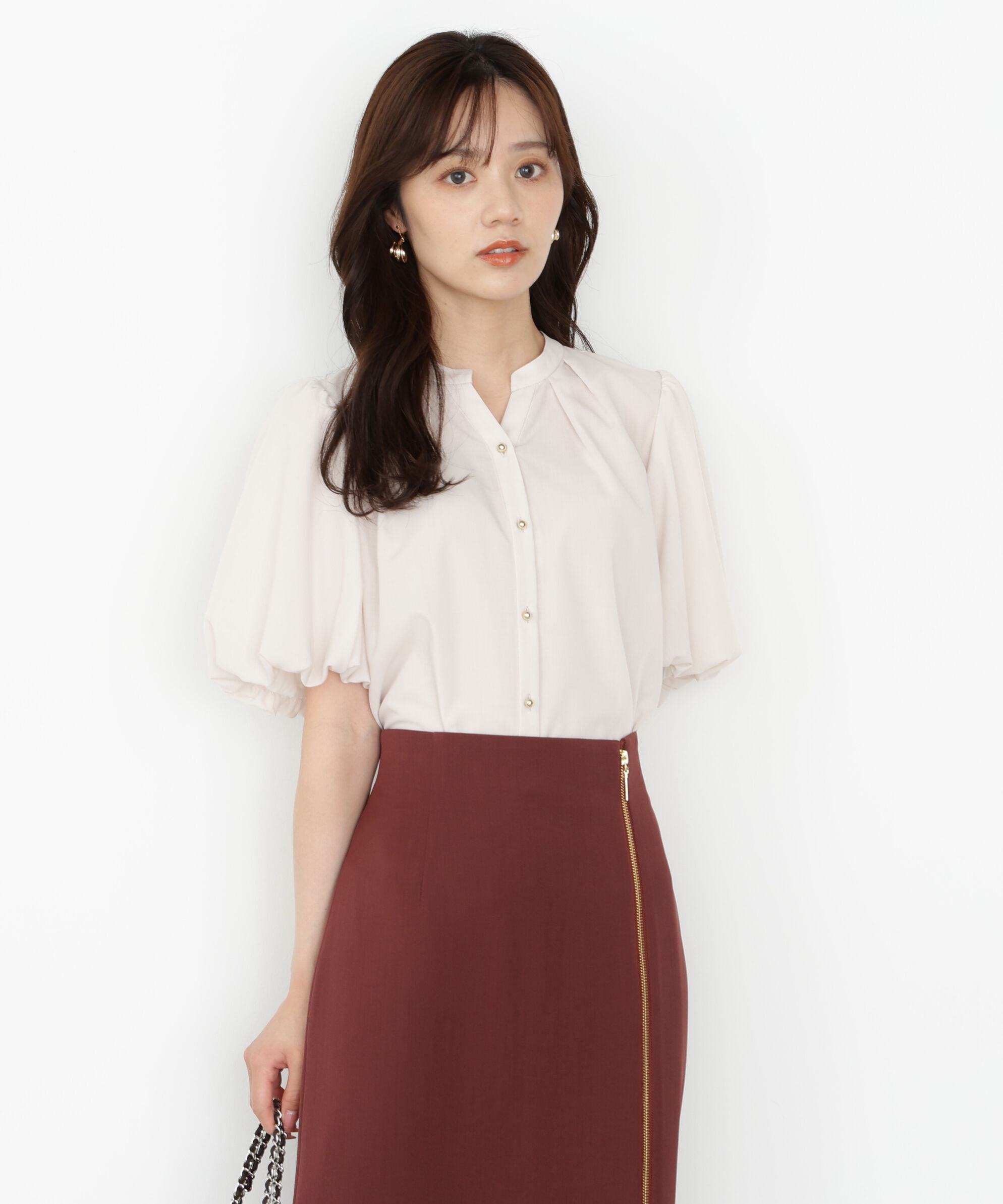 PROPORTION BODY DRESSING「＜ウォッシャブル＞バルーンタックブラウス」|シャツ・ブラウス|