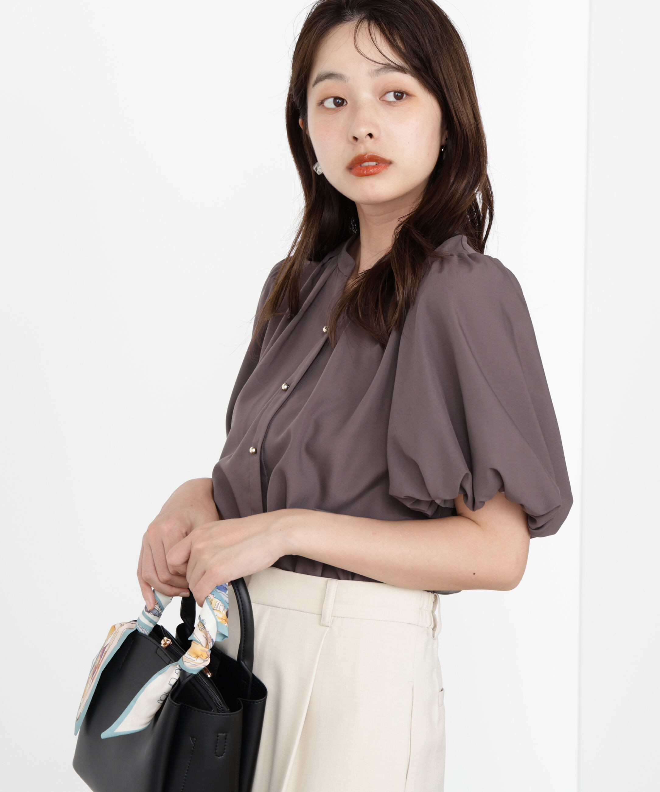 PROPORTION BODY DRESSING「＜ウォッシャブル＞バルーンタックブラウス」|シャツ・ブラウス|