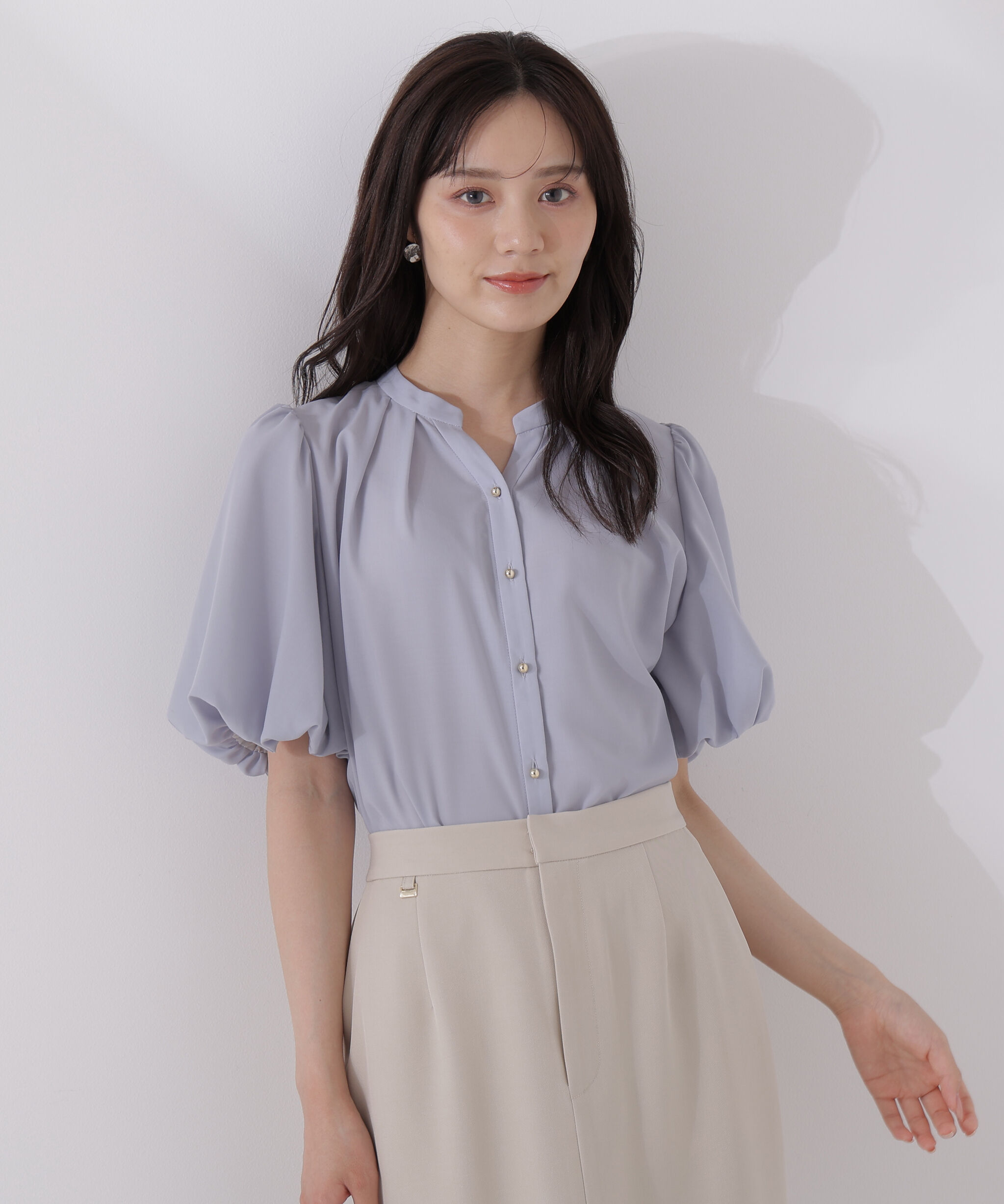 PROPORTION BODY DRESSING「＜ウォッシャブル＞バルーンタックブラウス」|シャツ・ブラウス|