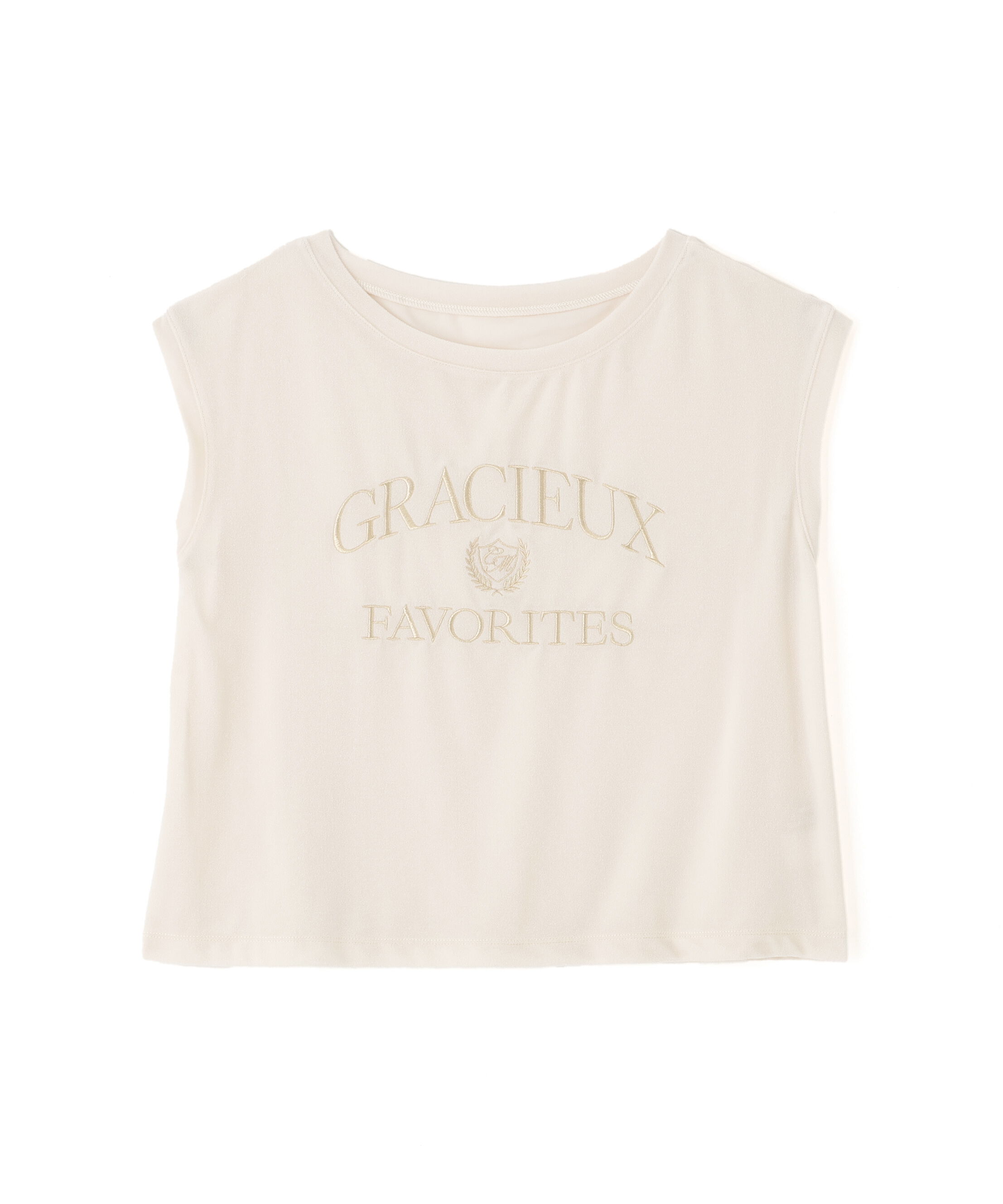 PROPORTION BODY DRESSING「＜ハンドウォッシャブル＞シアーベロア刺繍Tシャツ」|Tシャツ・カットソー|