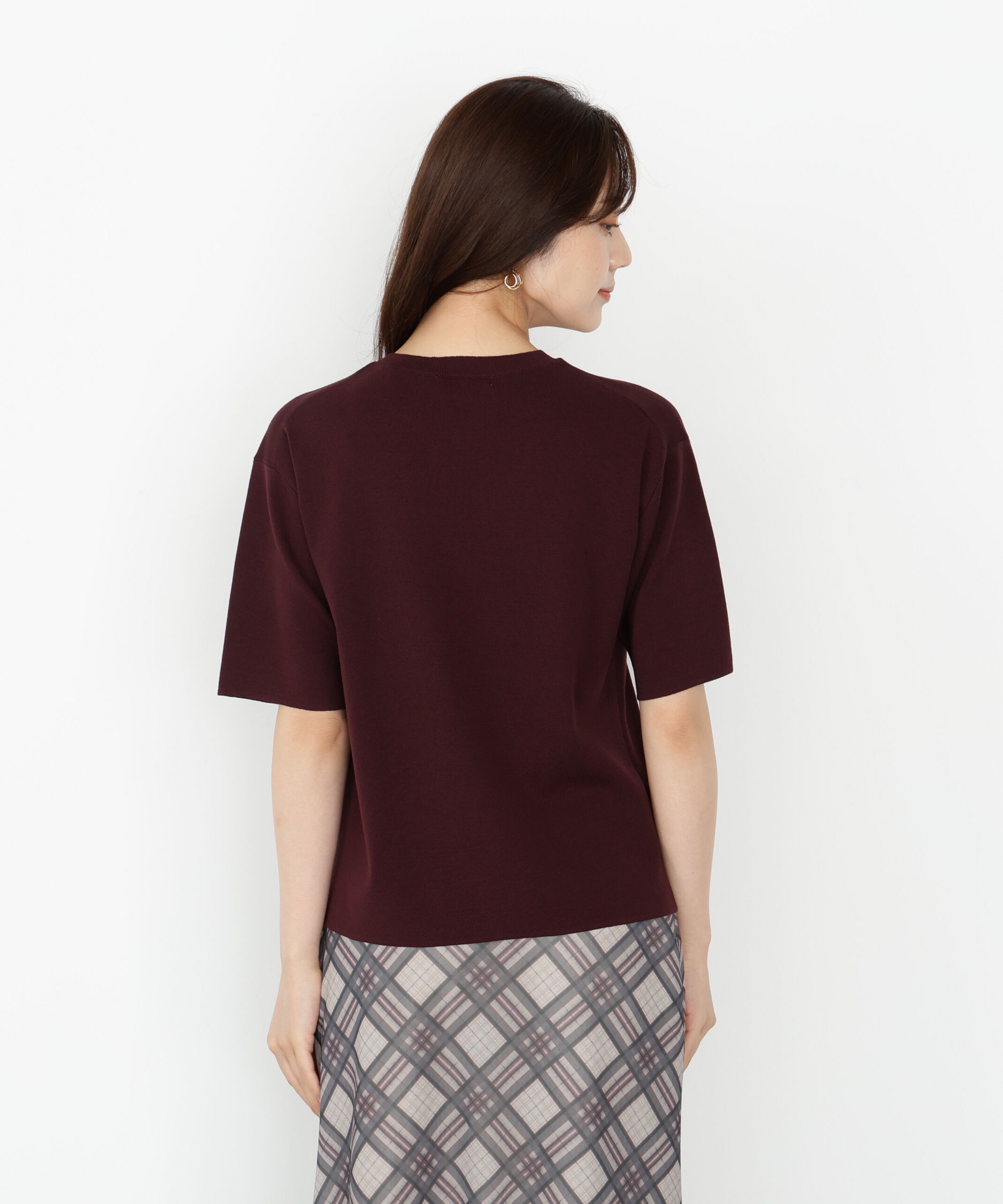 PROPORTION BODY DRESSING「＜ハンドウォッシャブル＞ハーフスリーブニットプルオーバー」|ニット・セーター|