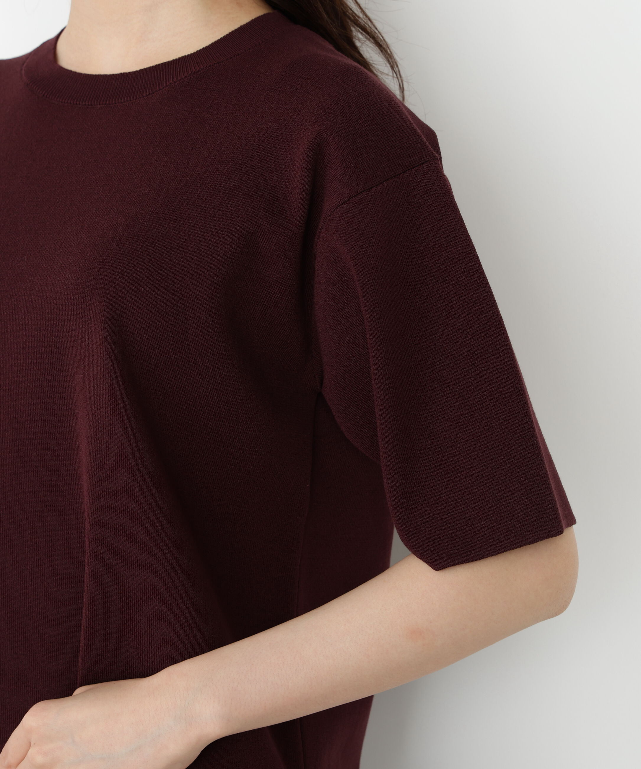 PROPORTION BODY DRESSING「＜ハンドウォッシャブル＞ハーフスリーブニットプルオーバー」|ニット・セーター|