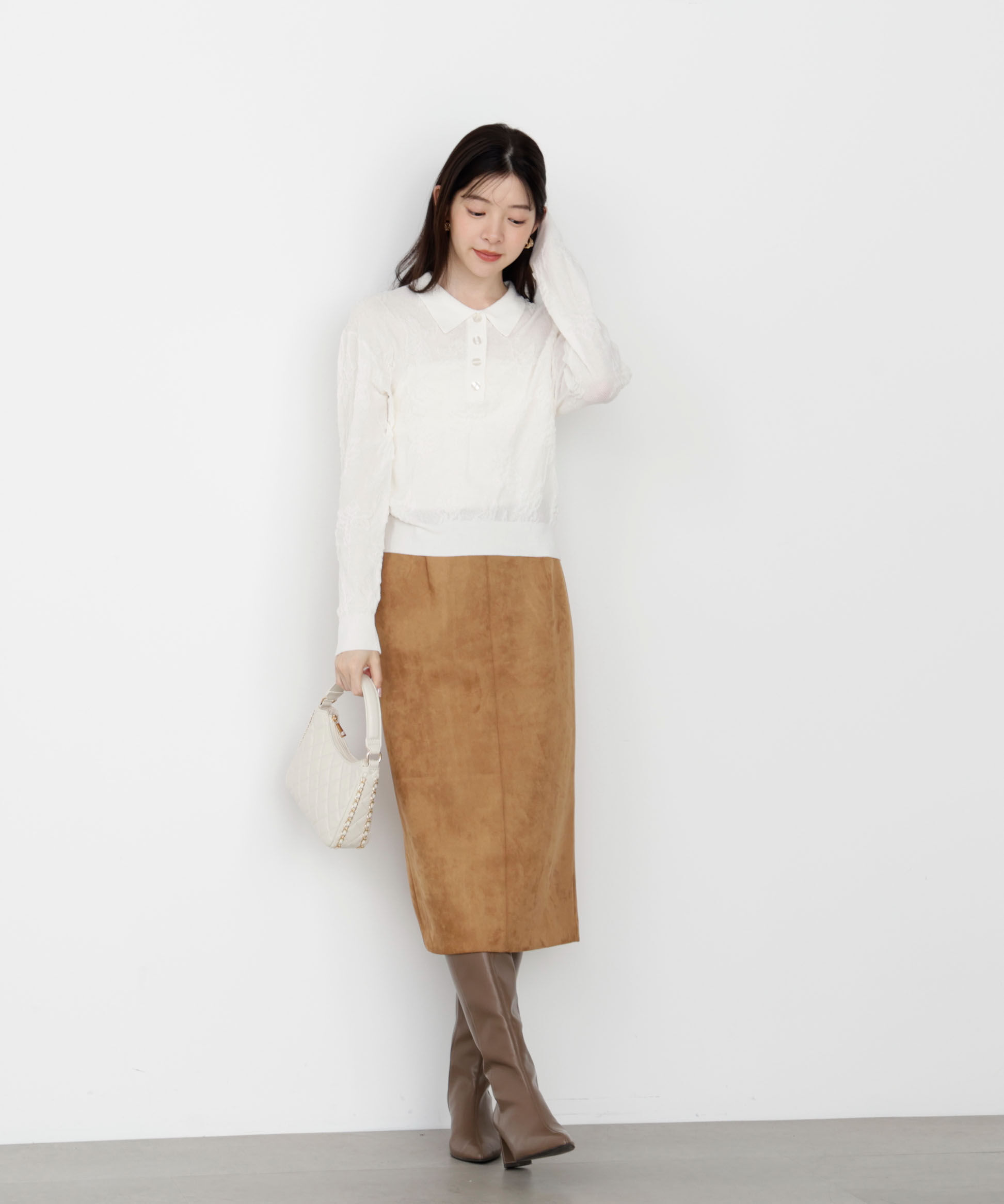 PROPORTION BODY DRESSING「ダンボールフェイクスエードミディスカート」|スカート|