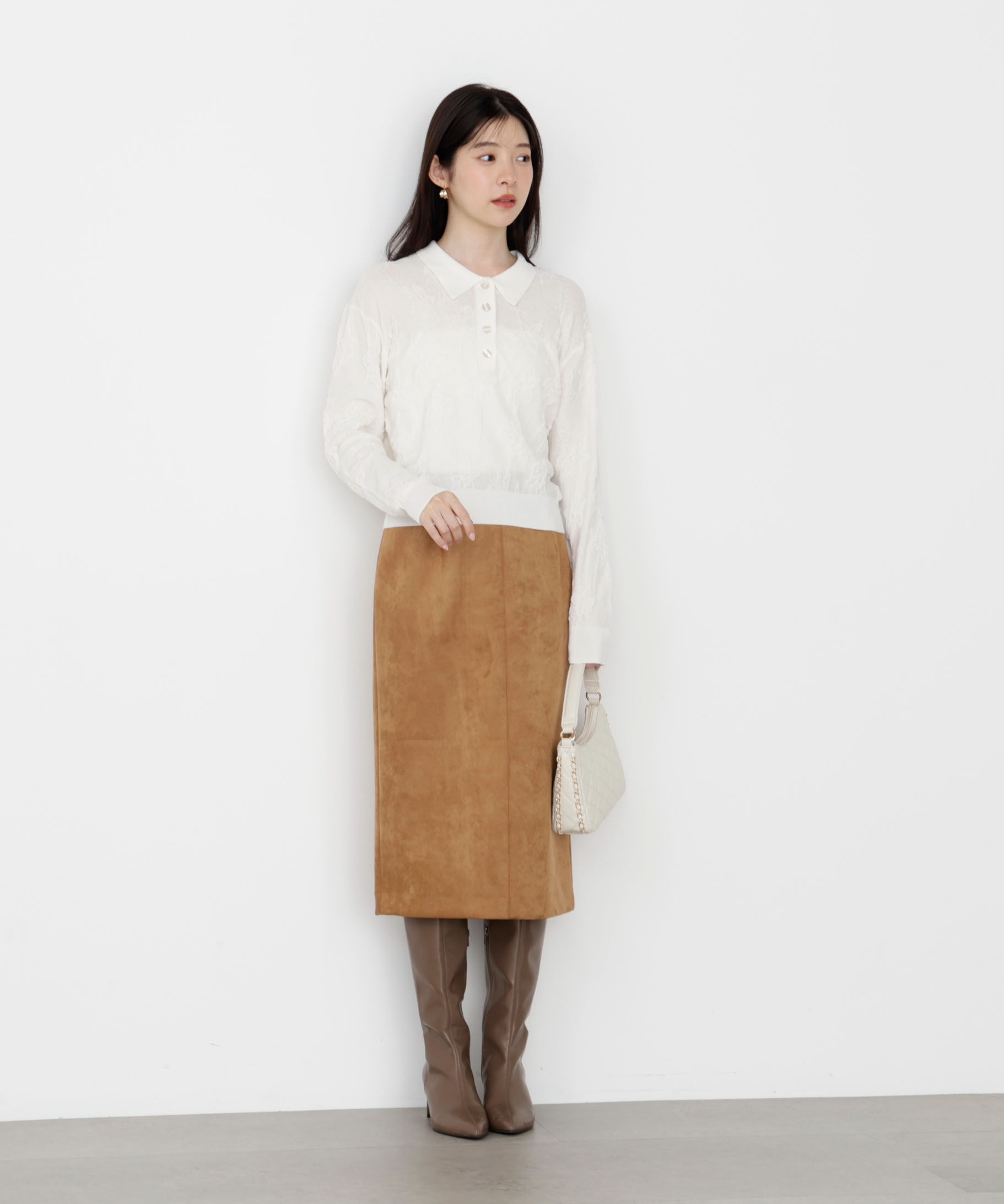 PROPORTION BODY DRESSING「ダンボールフェイクスエードミディスカート」|スカート|