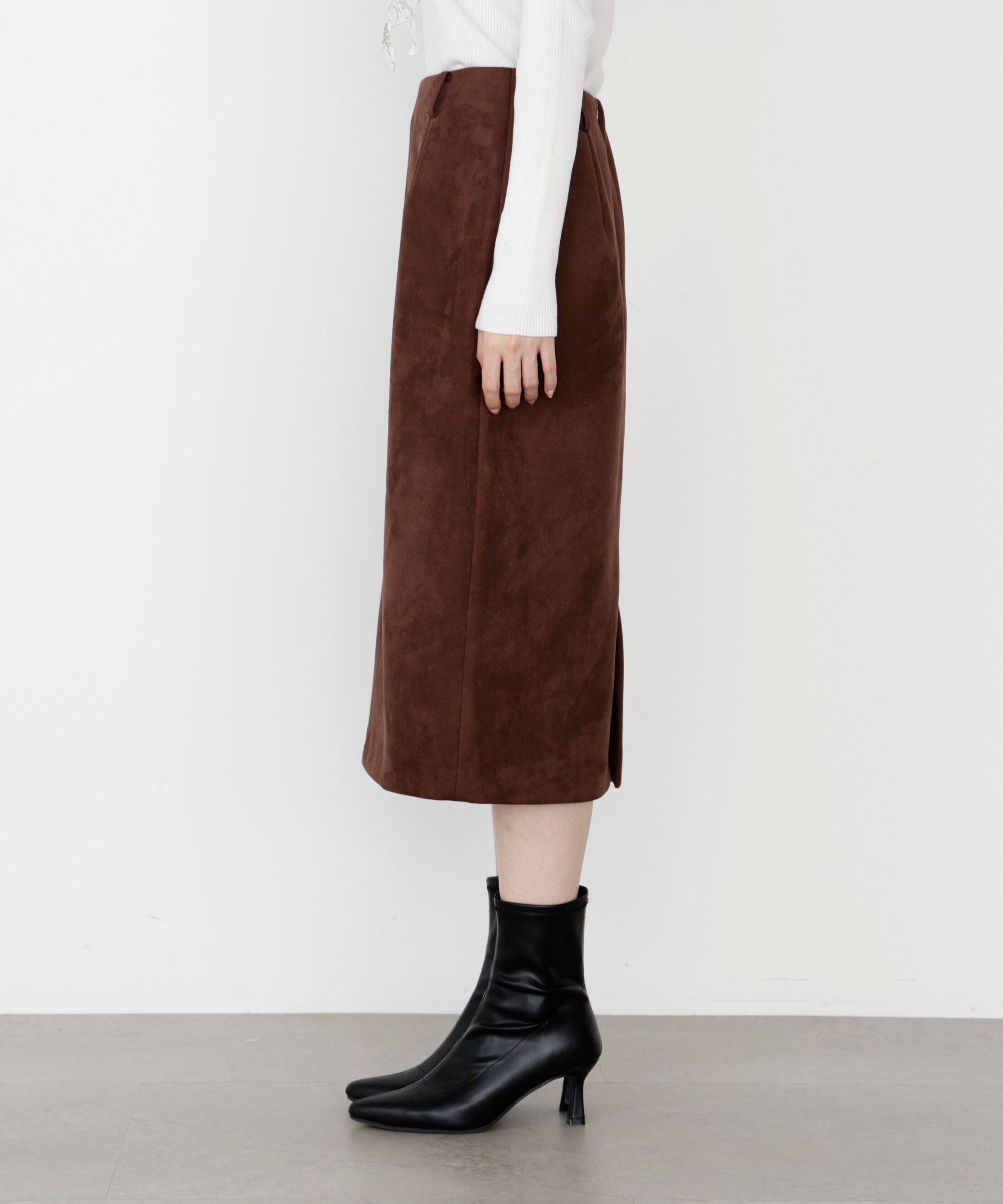 PROPORTION BODY DRESSING「ダンボールフェイクスエードミディスカート」|スカート|