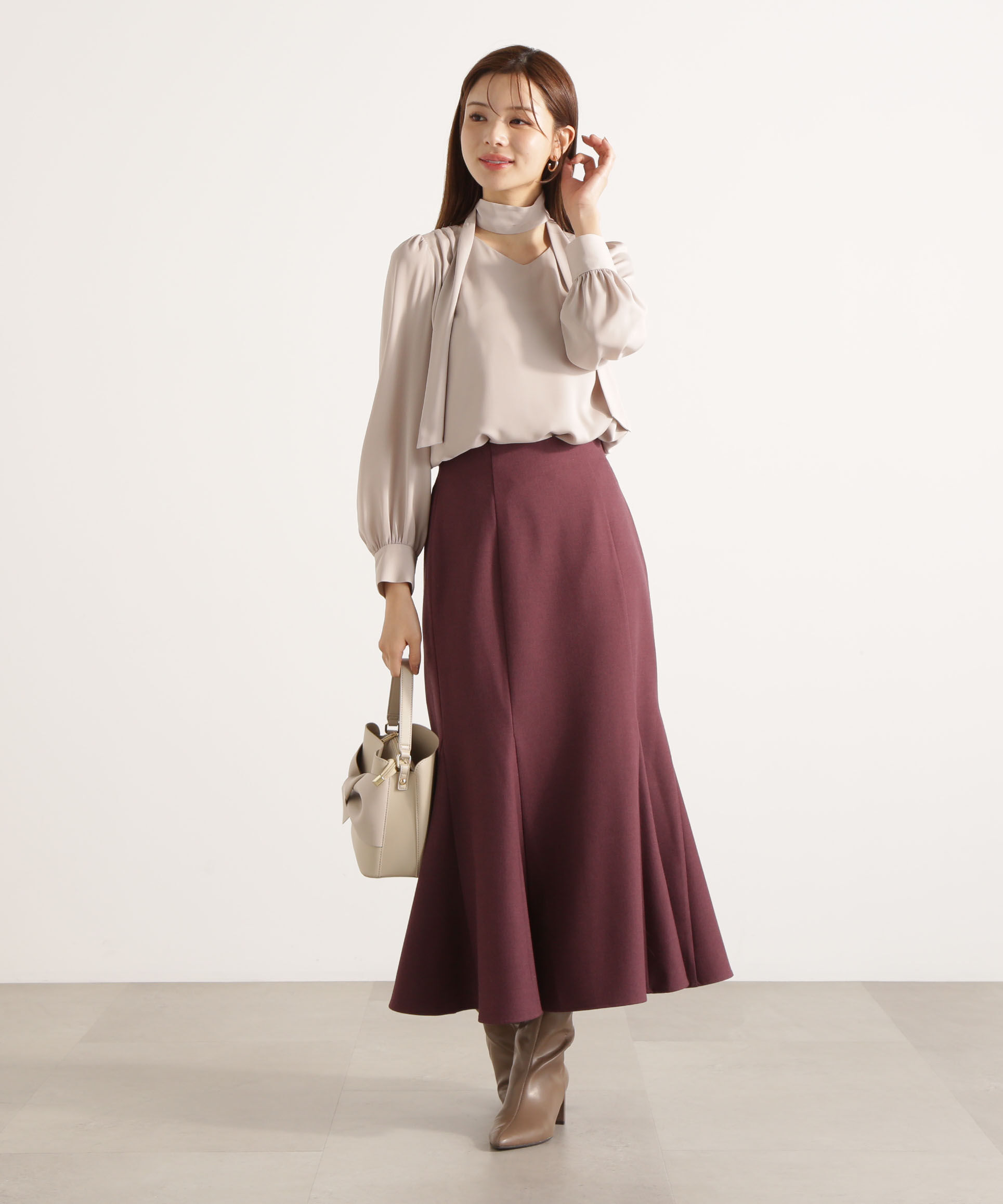 PROPORTION BODY DRESSING「＜ウォッシャブル＞ハイウエストマーメイドスカート 25AW」|スカート|