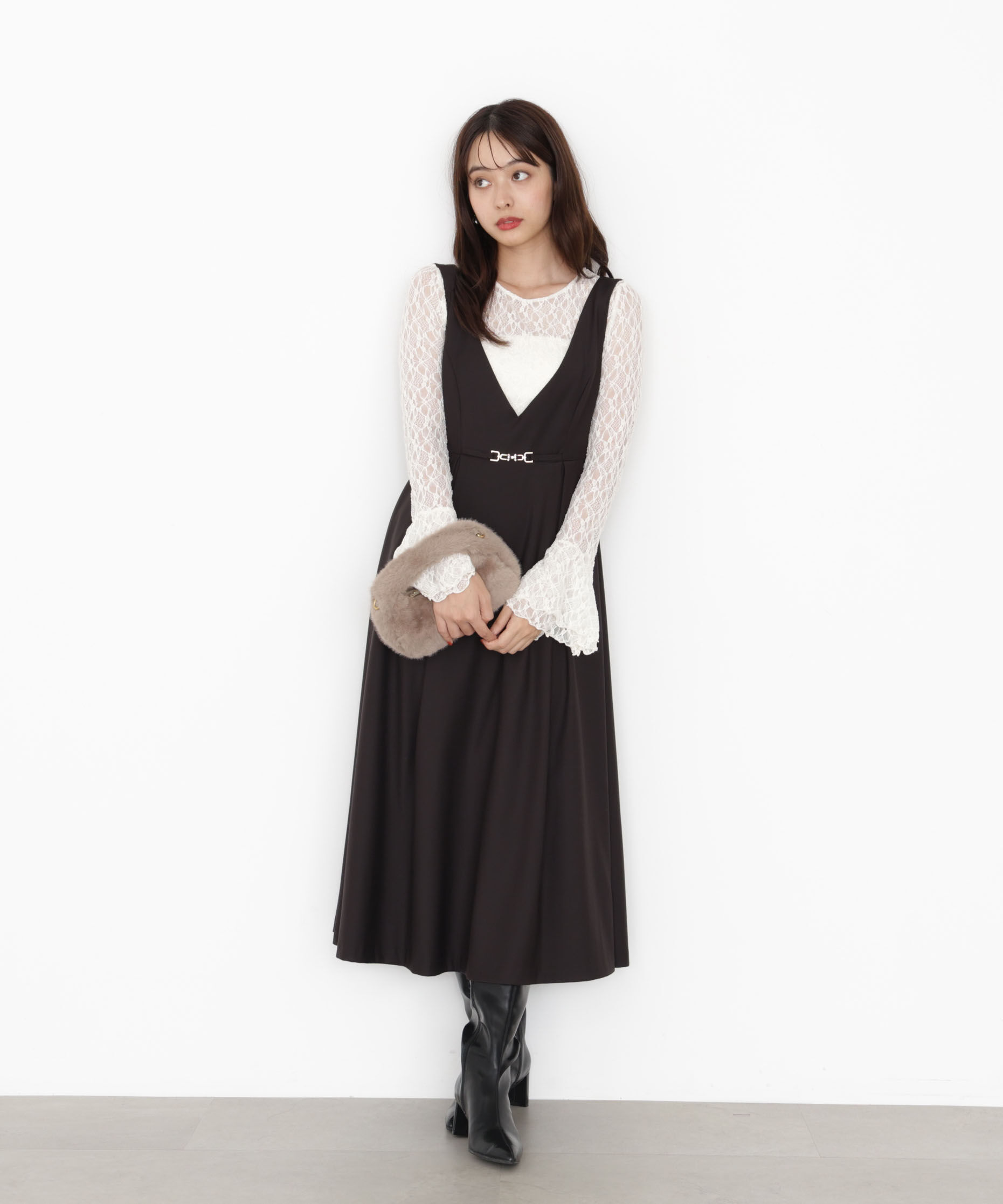 PROPORTION BODY DRESSING「タックフレアジャンスカ 25AW」|ワンピース|