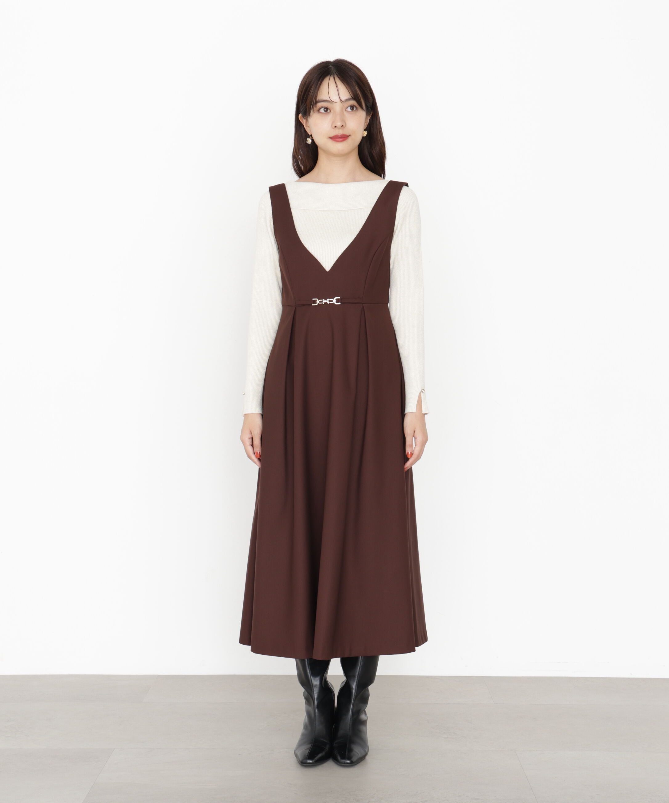PROPORTION BODY DRESSING「タックフレアジャンスカ 25AW」|ワンピース|