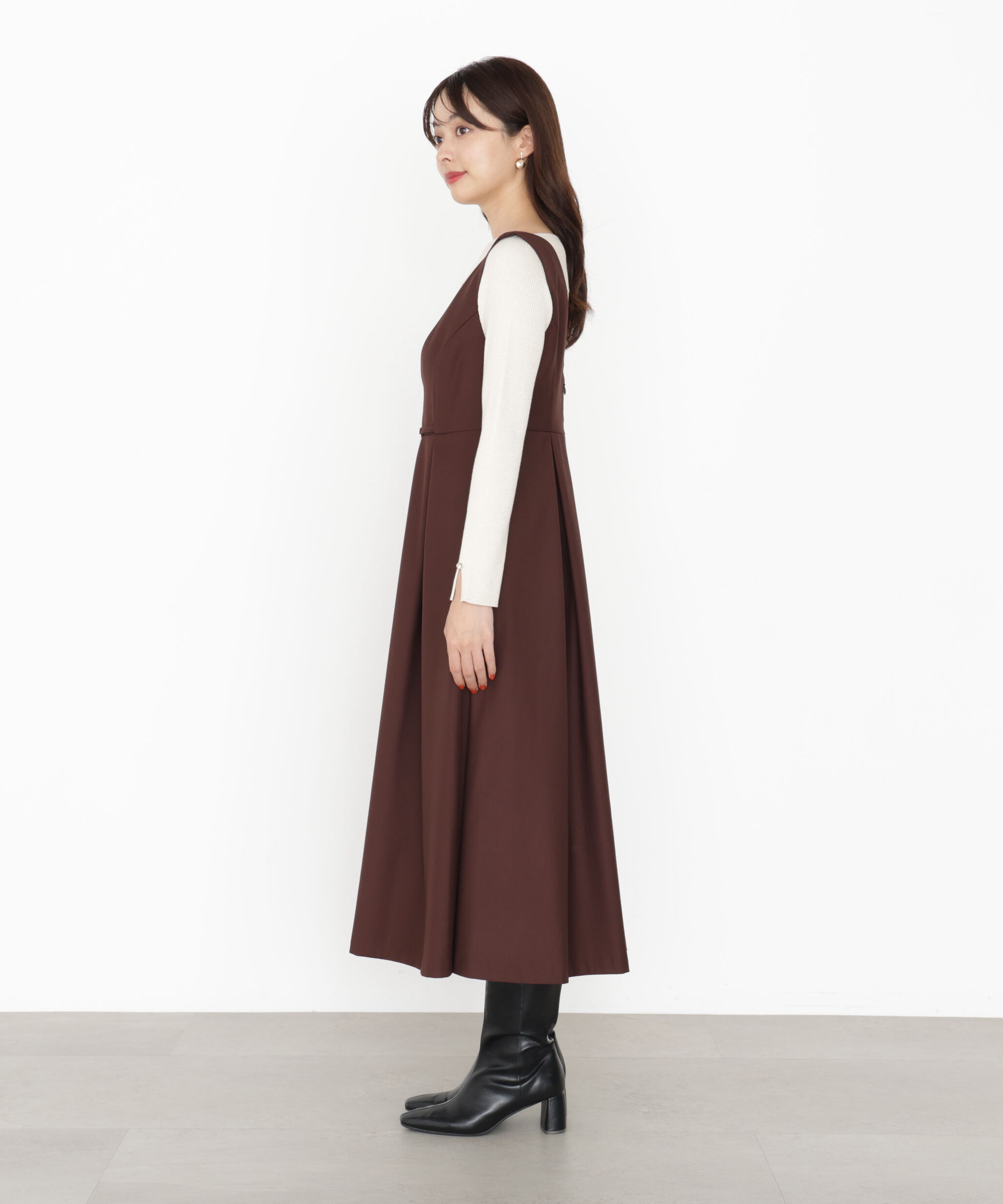 PROPORTION BODY DRESSING「タックフレアジャンスカ 25AW」|ワンピース|
