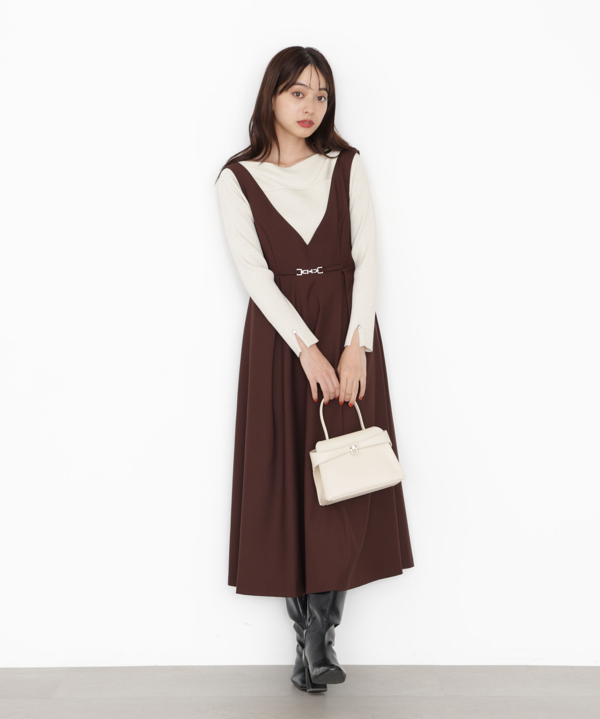 PROPORTION BODY DRESSING「タックフレアジャンスカ 25AW」|ワンピース|
