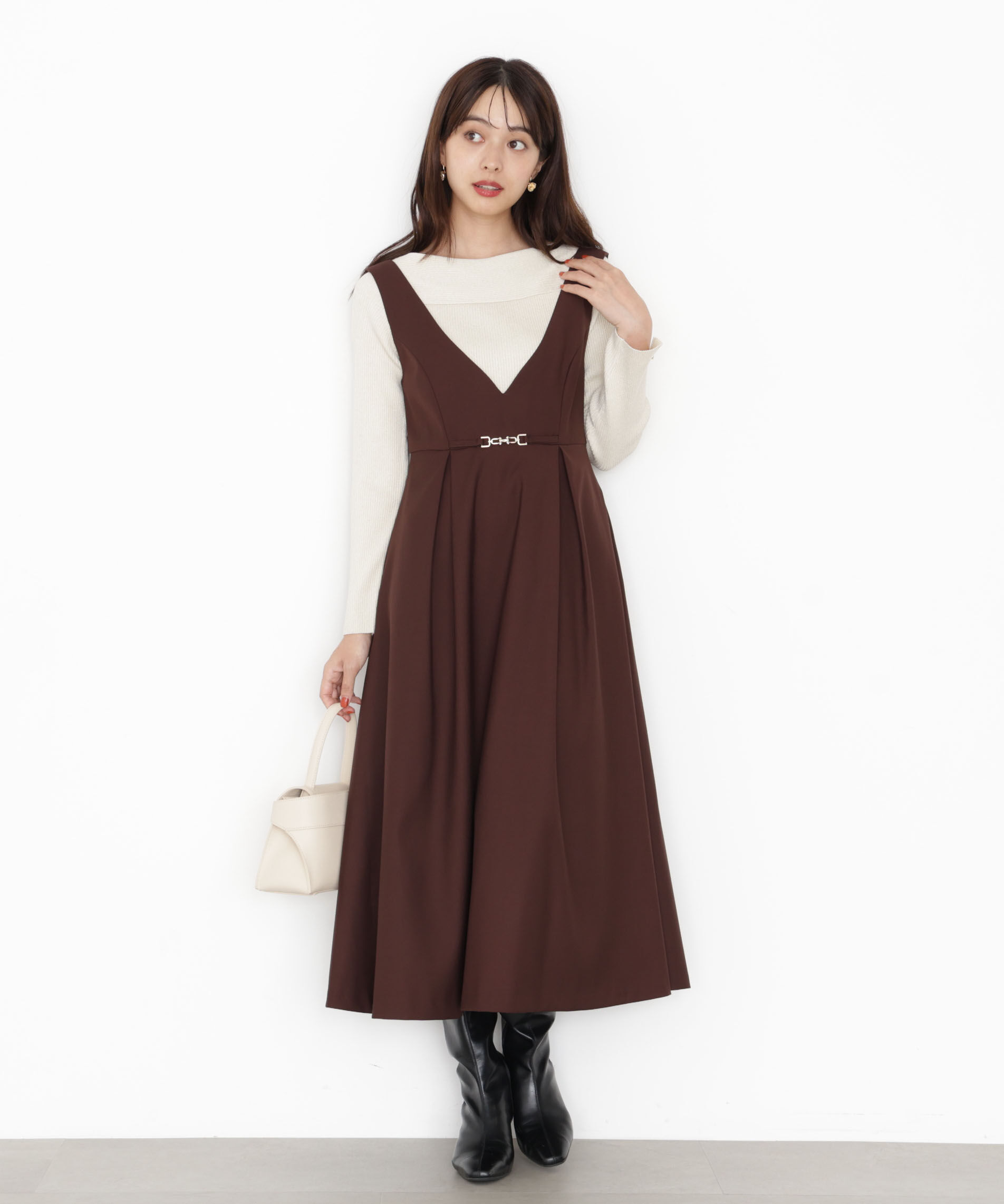 PROPORTION BODY DRESSING「タックフレアジャンスカ 25AW」|ワンピース|