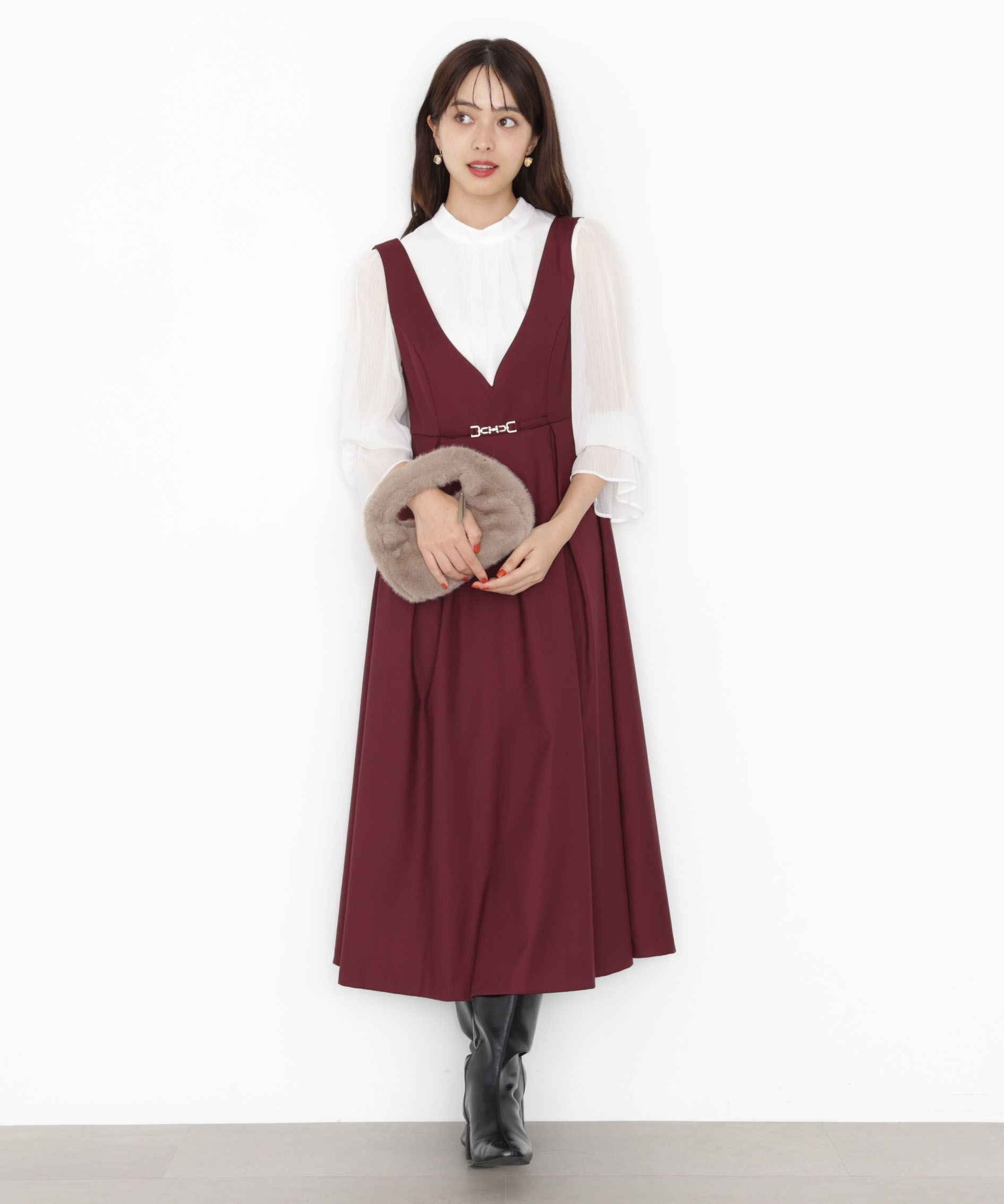 PROPORTION BODY DRESSING「タックフレアジャンスカ 25AW」|ワンピース|