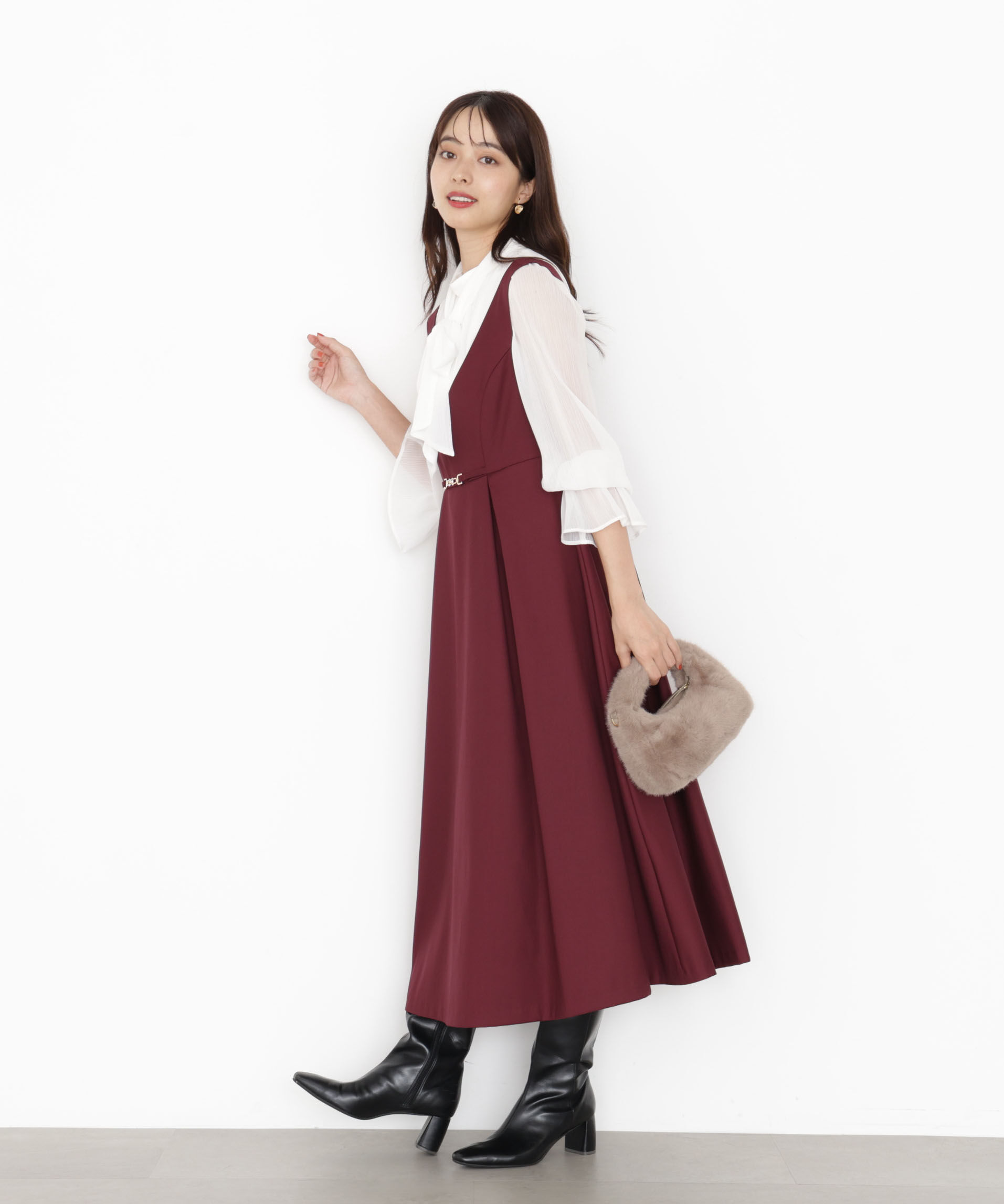 PROPORTION BODY DRESSING「タックフレアジャンスカ 25AW」|ワンピース|