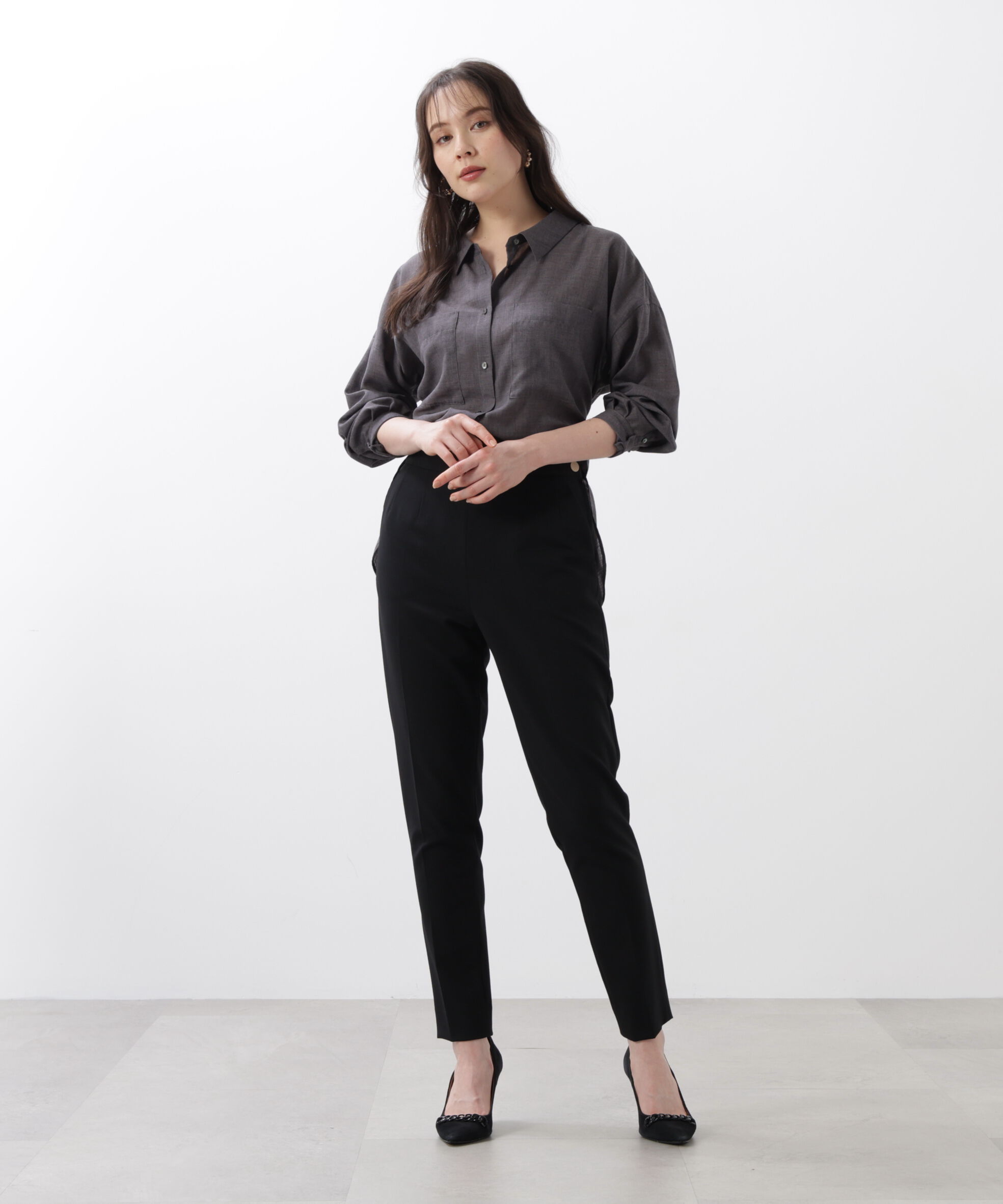  「◆バックレースアップシャツ」|シャツ・ブラウス|