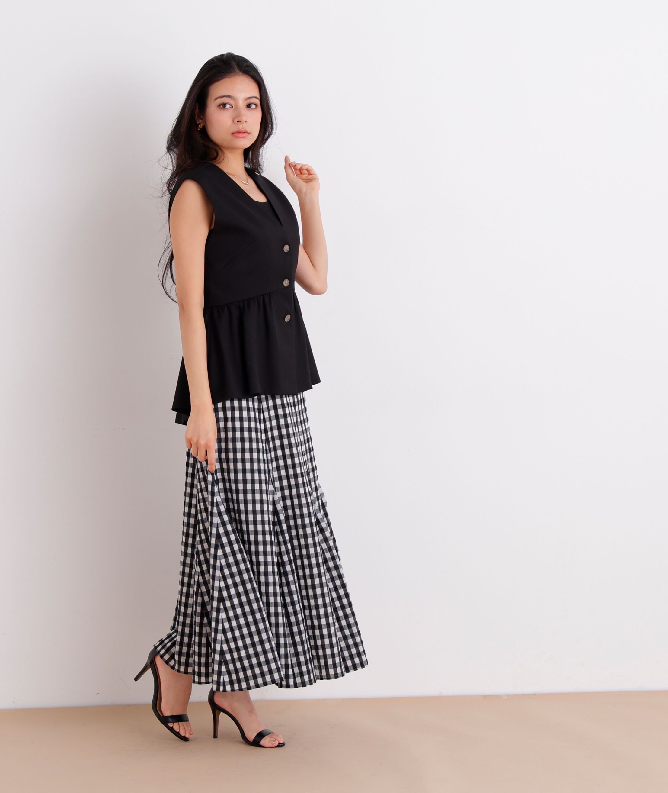  「シアーローンボリュームフレアースカート」|スカート|