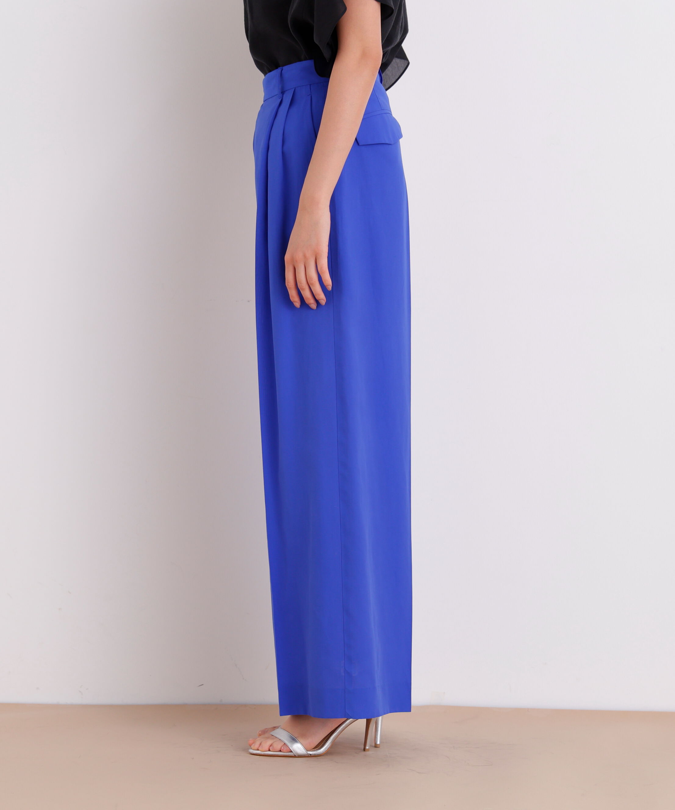  「ラップウエストシアーワイドパンツ」|その他|