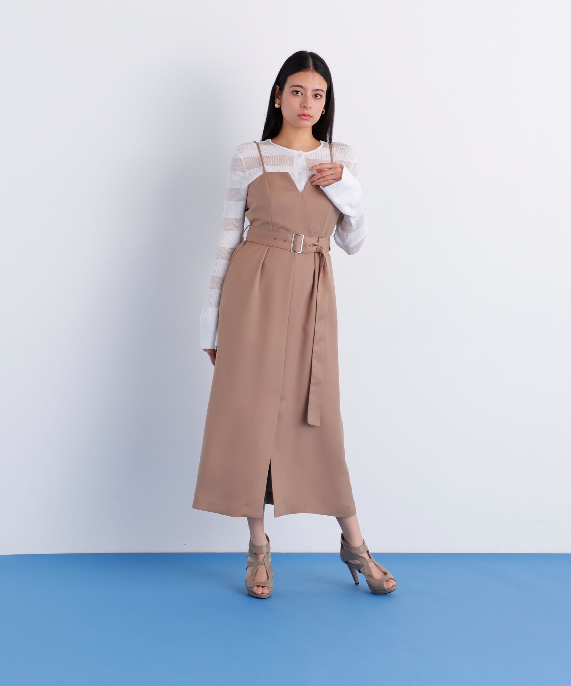  「ストラップジャンパースカート」|ワンピース|