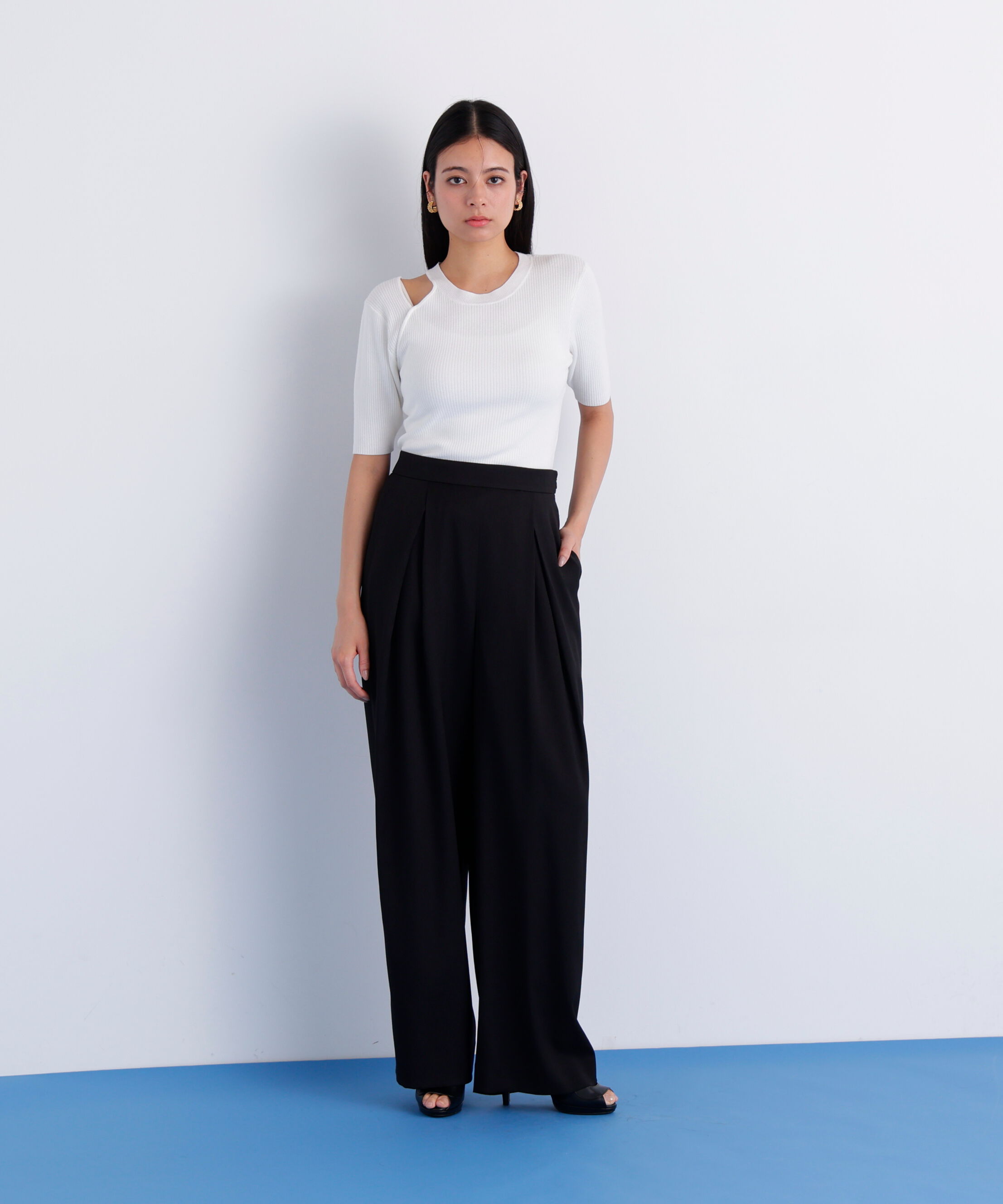  「カッティングニットプルオーバー」|ニット・セーター|