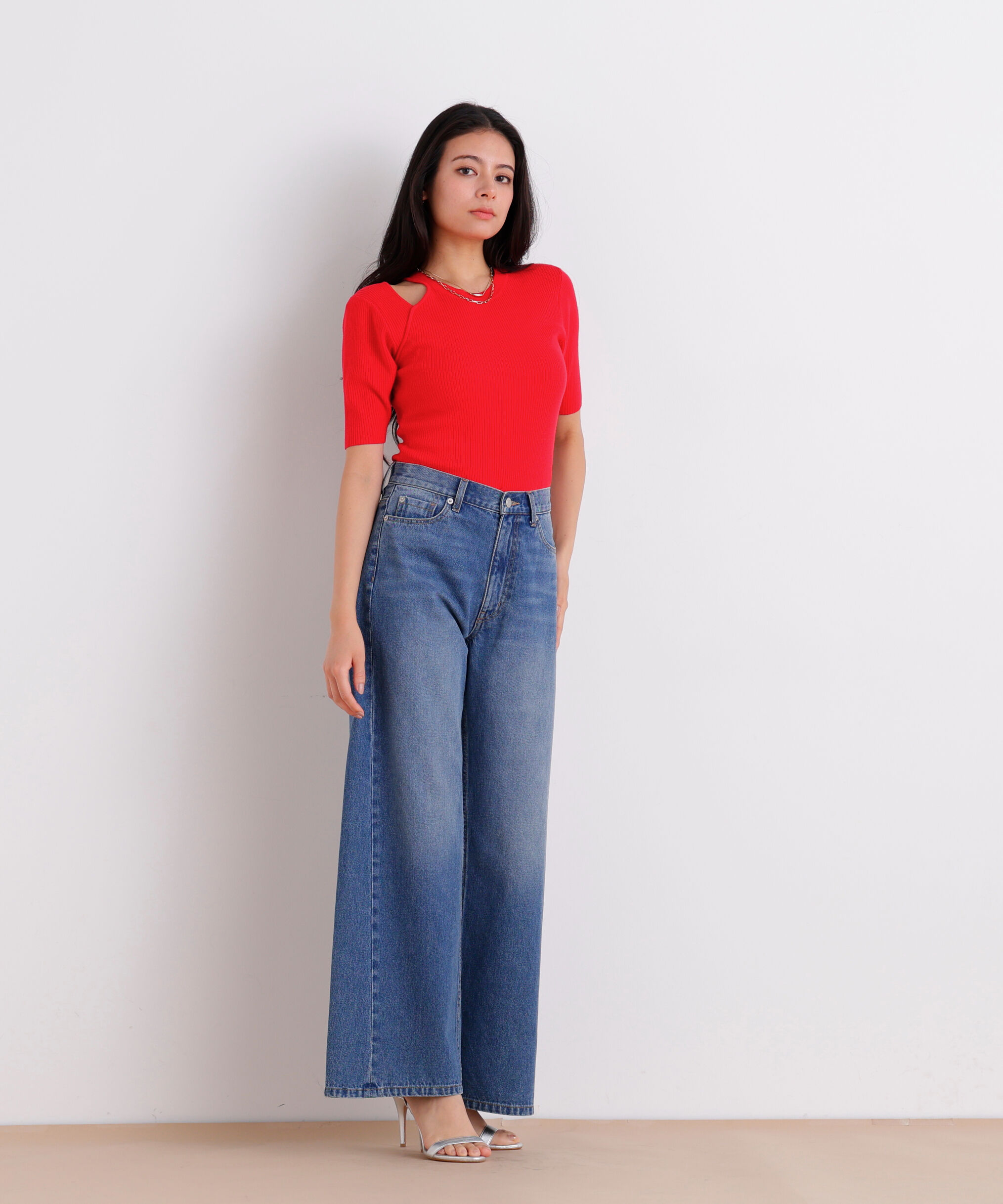  「カッティングニットプルオーバー」|ニット・セーター|