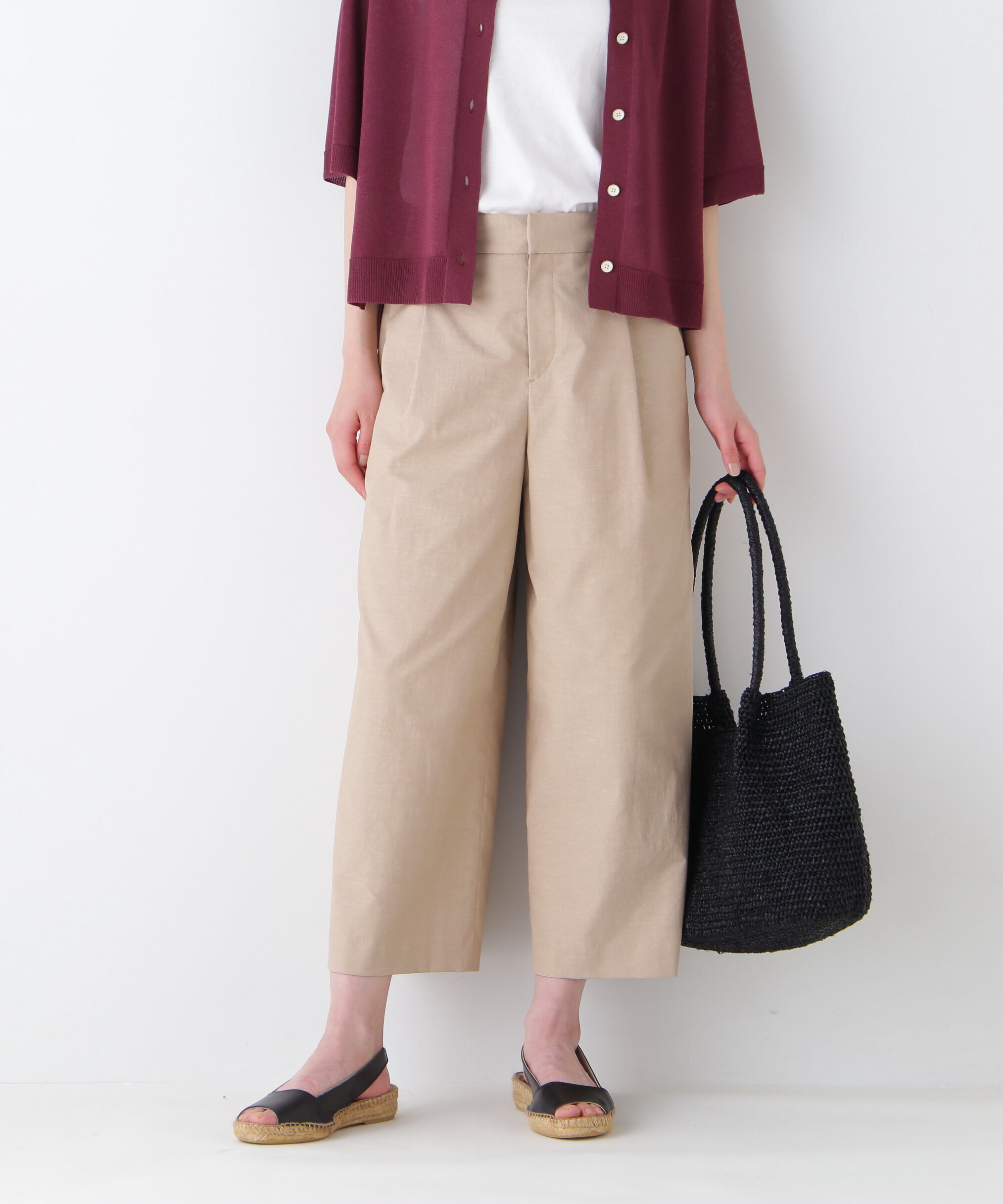  「◆クールマックス混ガウチョパンツ」|その他|ベージュ