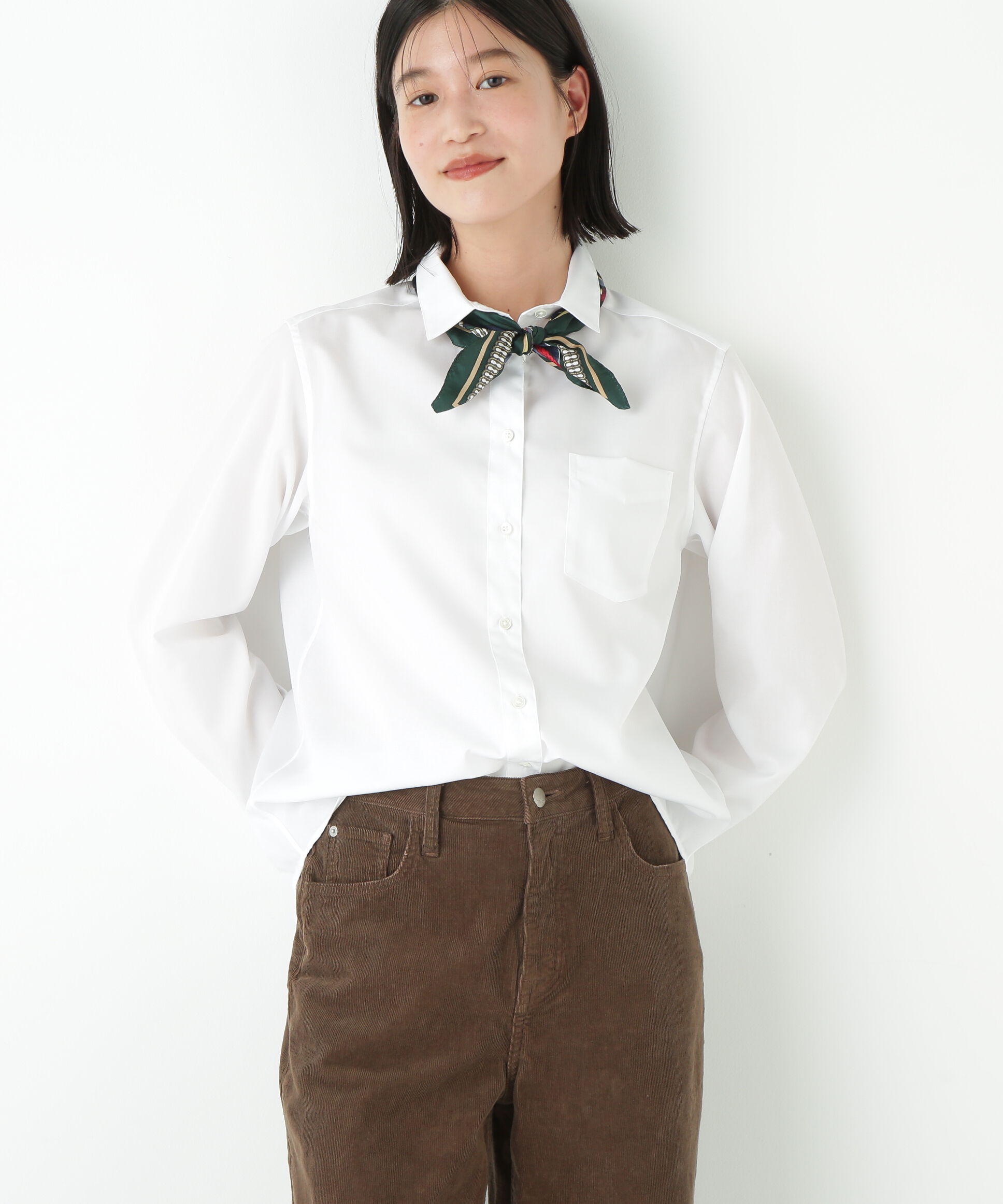  「◆ベーシックカラーシャツ」|シャツ・ブラウス|ホワイト