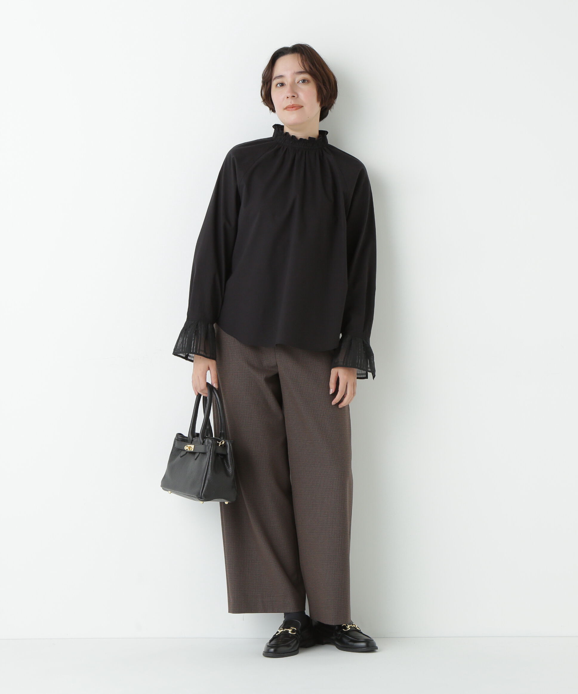  「≪ウォーム素材≫裏起毛セミワイドパンツ」|その他|